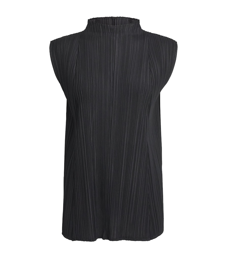 Pleats Please Issey Miyake Womens Mellow Pleats Top Black Image 1