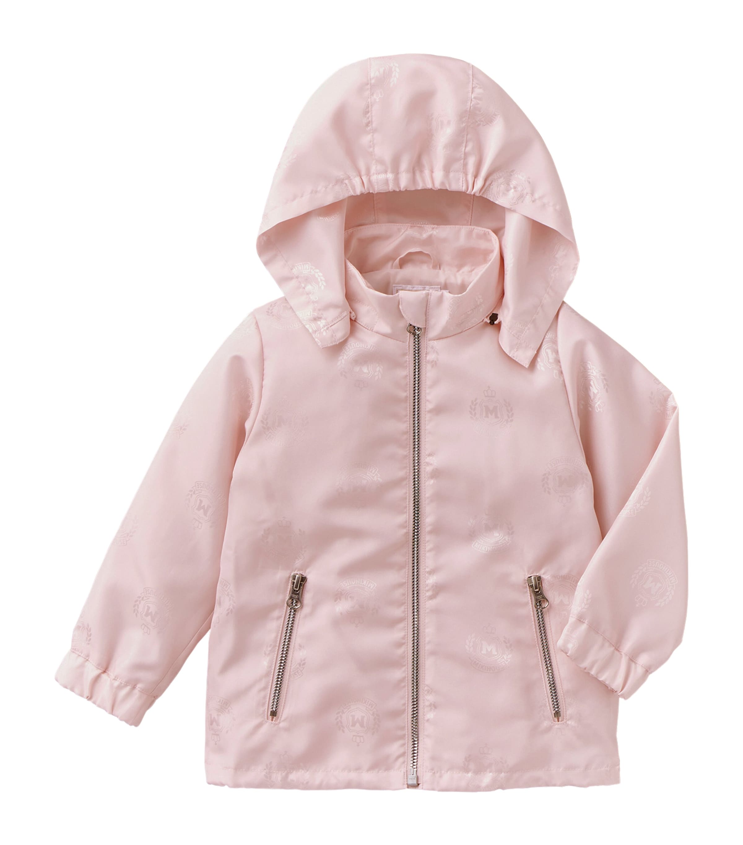 Miki House Kids' Jacquard Windbreaker Jacket In Pink