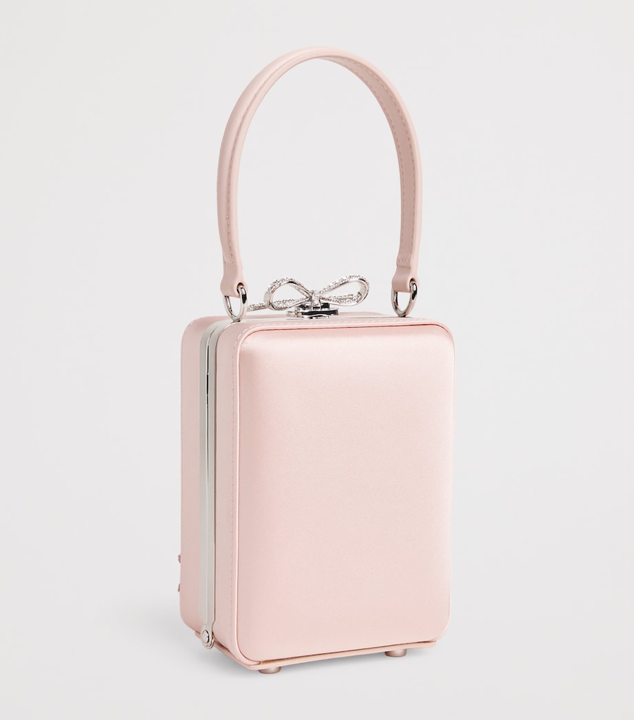 Mini Satin Crystal-Embellished Top-Handle Bag PINK Image 3