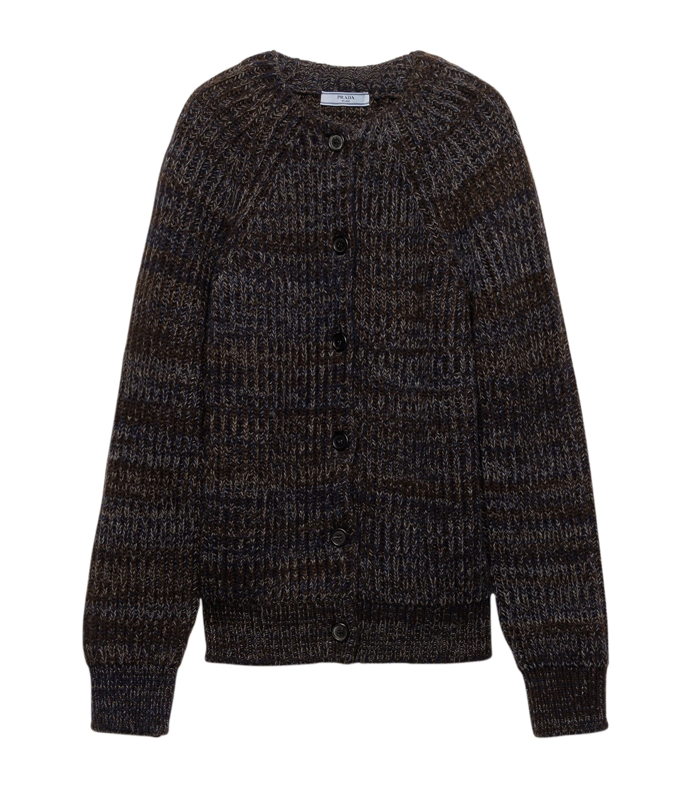 Wool-Cashmere Mouliné Cardigan F0NGU Image 1