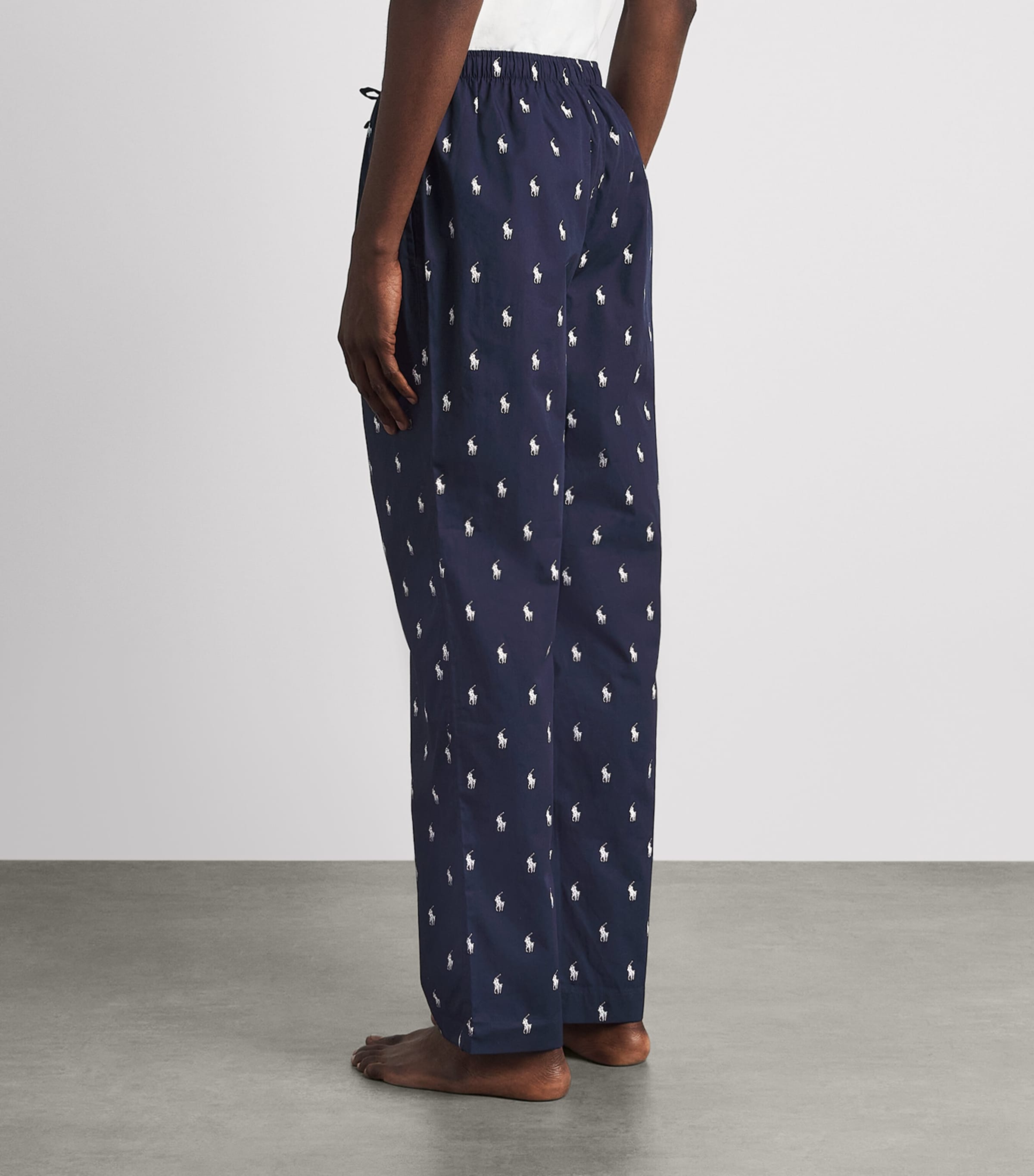 Polo Ralph Lauren Mens Cotton Polo Pony Pyjama Bottoms Navy/nevis Aopp Image 5