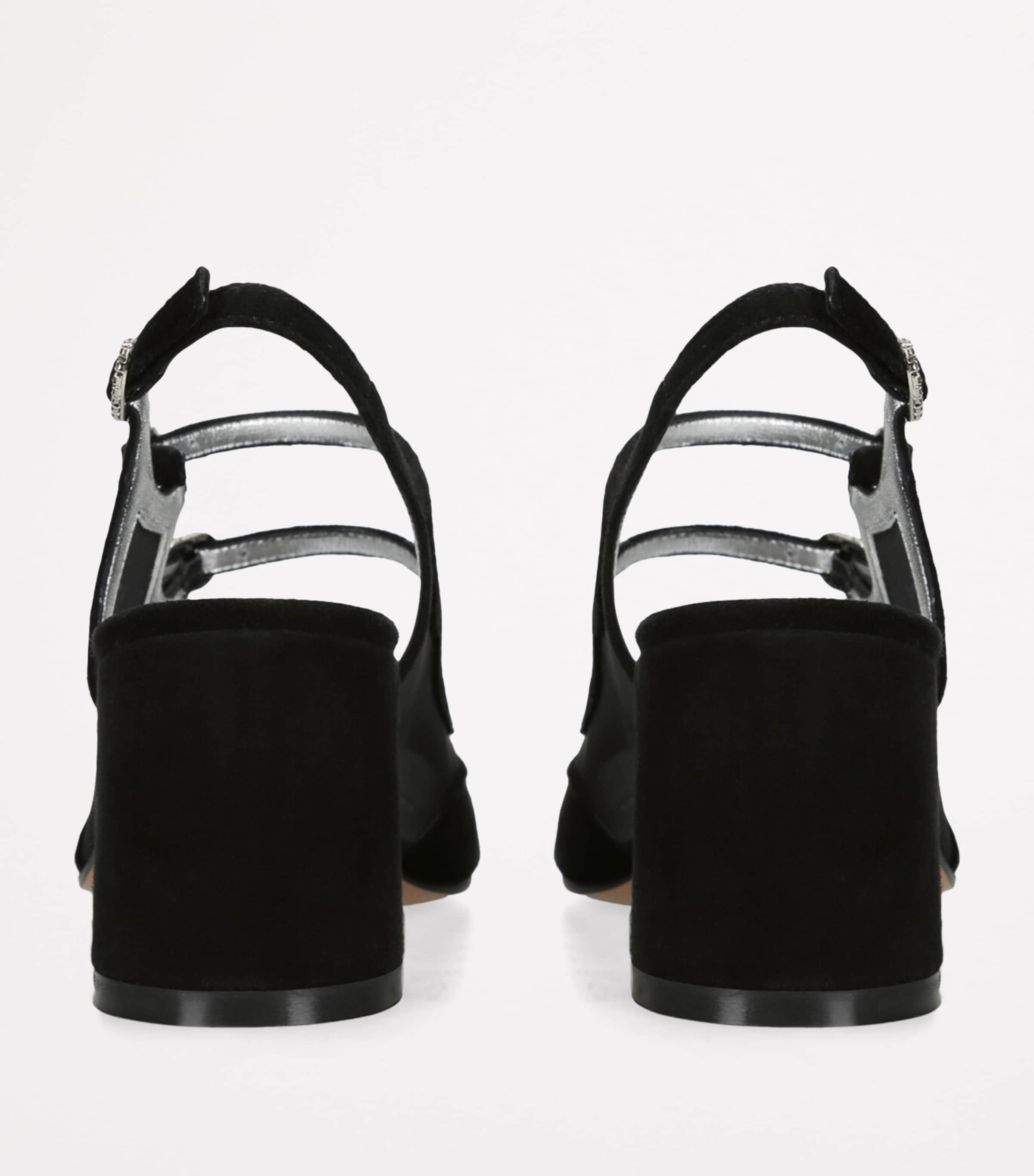 Carel Suede Bananight Slingback Pumps 60 Black Image 3