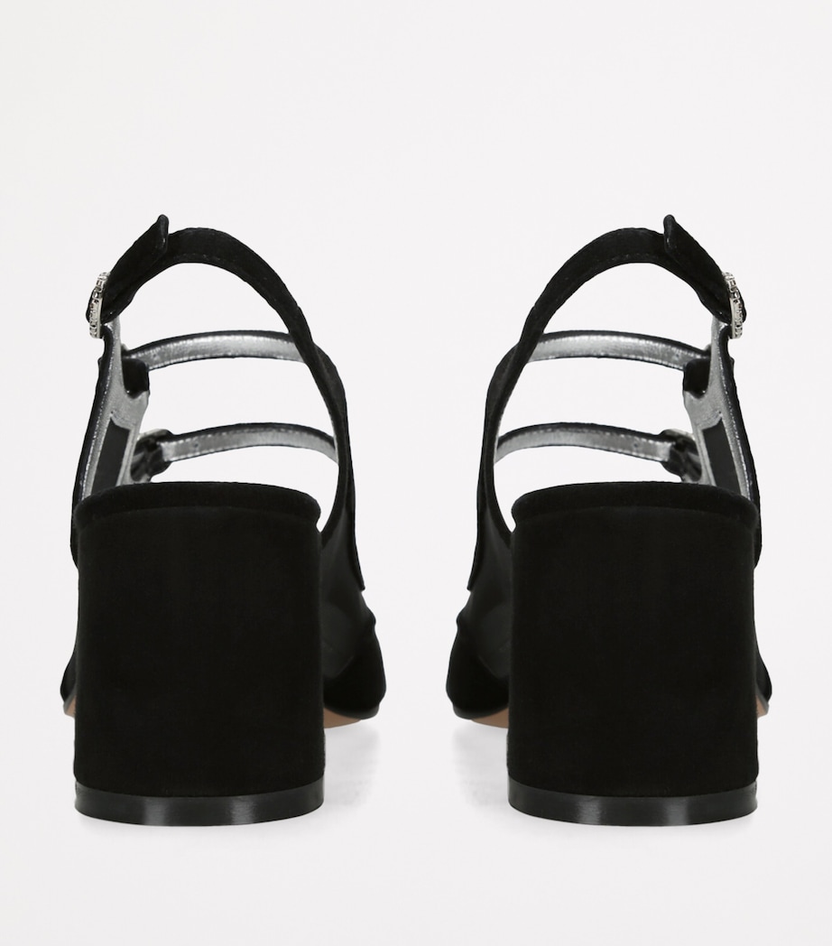 Carel Suede Bananight Slingback Pumps 60 Black Image 3