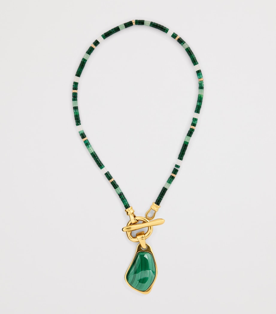 Malachite Beaded Ore Necklace ANTQE GLD/MLCHTEAGMA Image 3