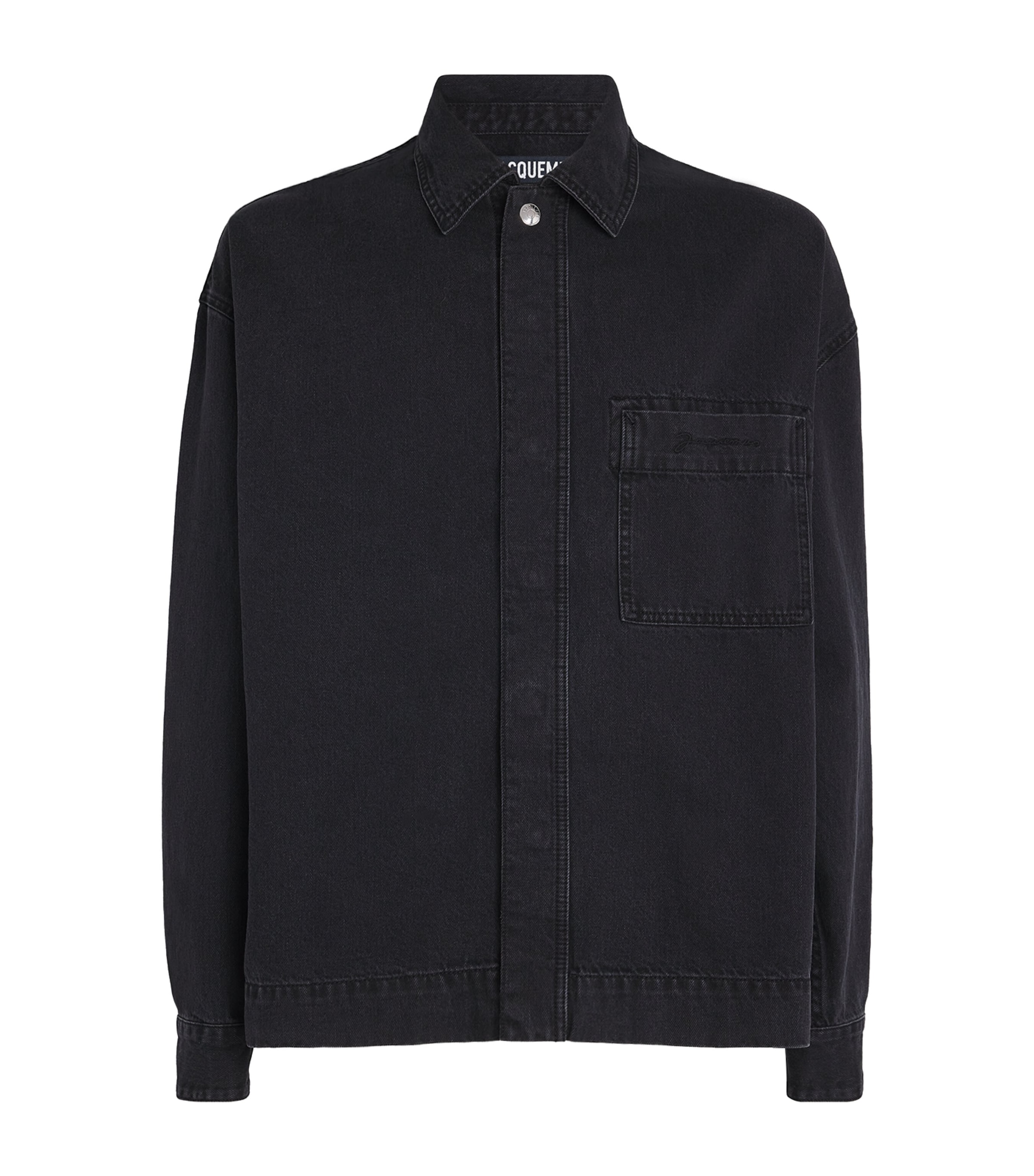 Jacquemus Mens Denim Shirt Jacket Black Image 1