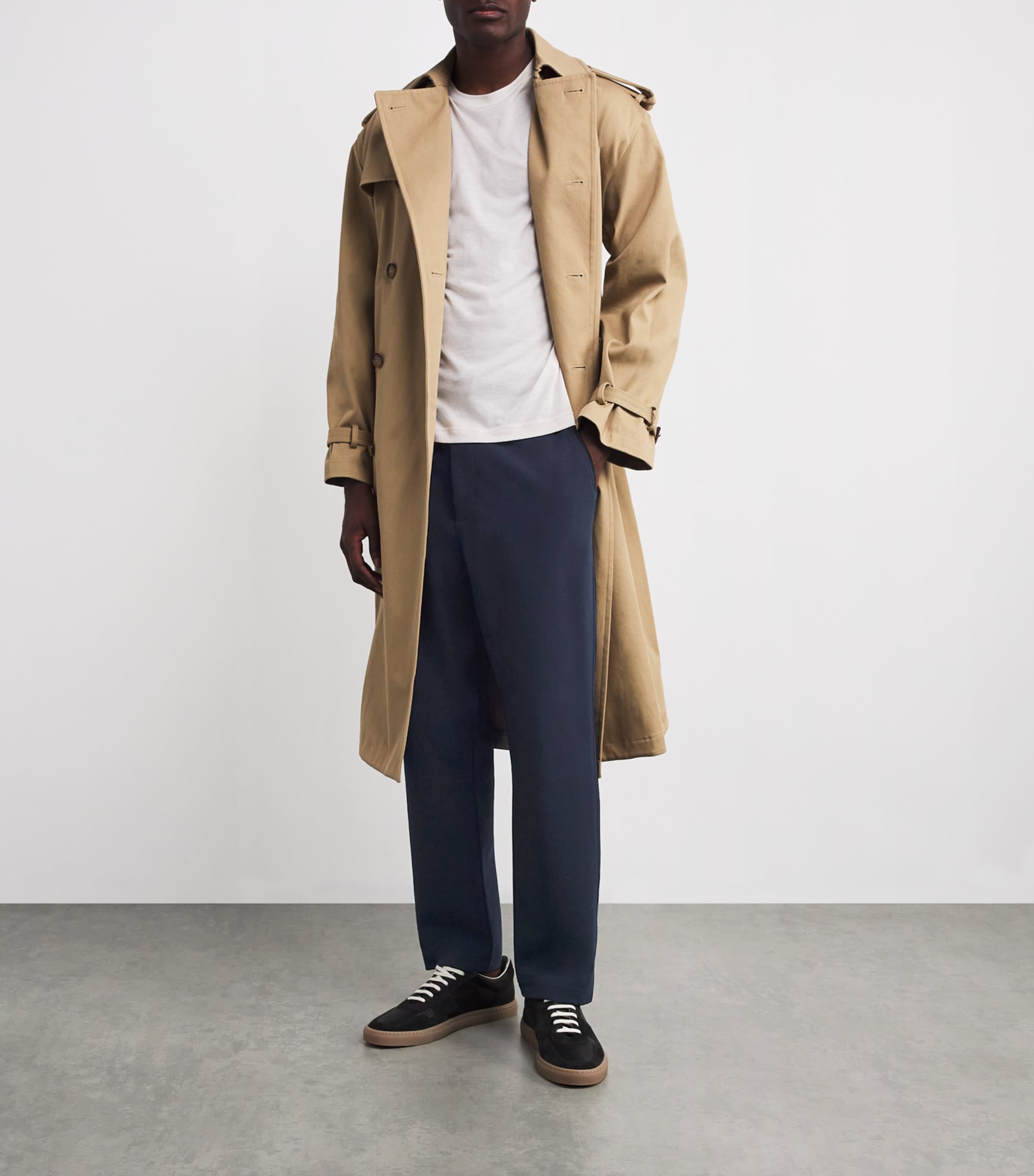 Cotton-Blend Drawstring Sweatpants 01 BLUE NAVY Image 2