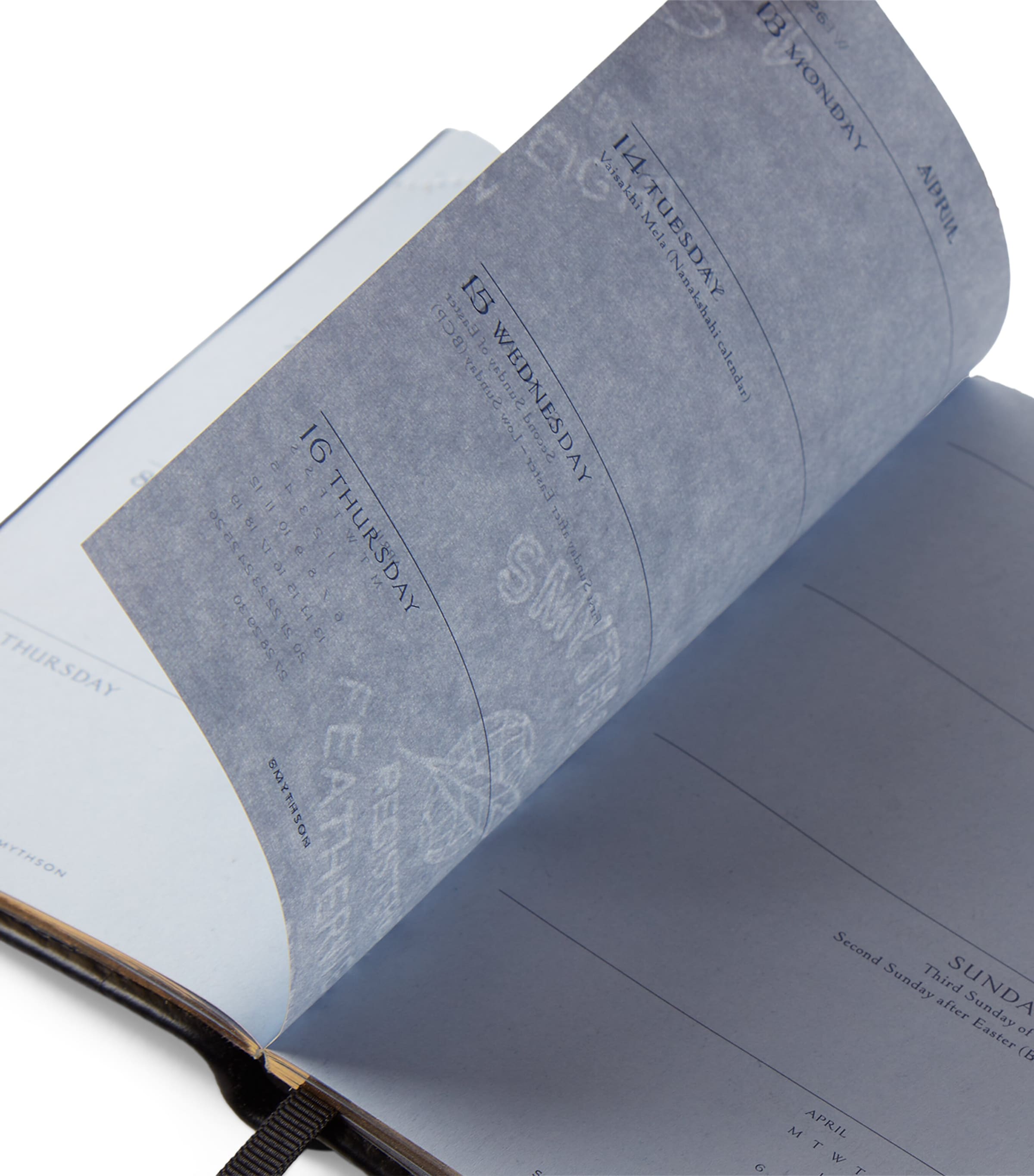 Panama Leather 2026 Weekly Diary BLACK Image 3