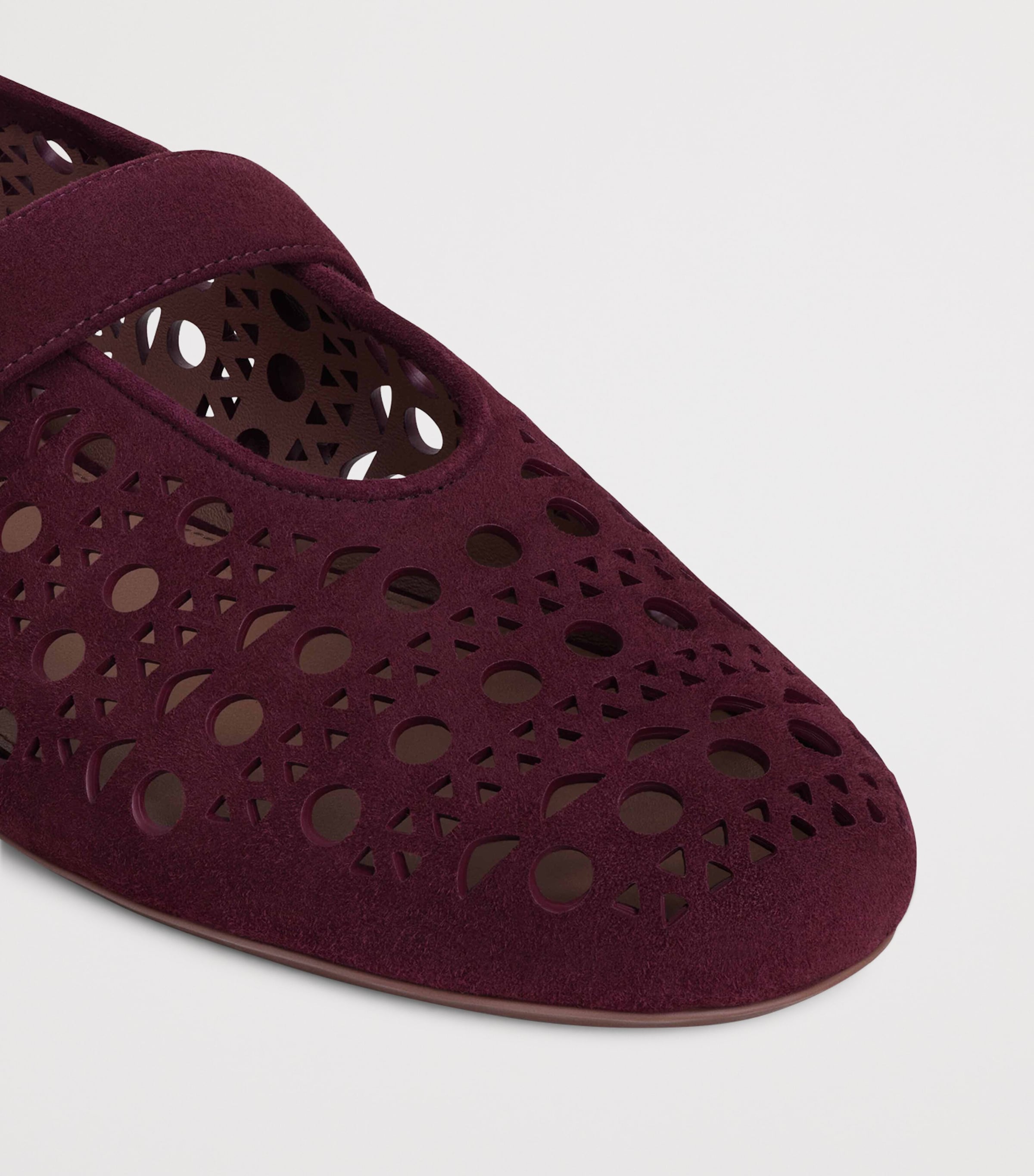 Suede Vienne Ballet Flats ROUGE GRENAT Image 4