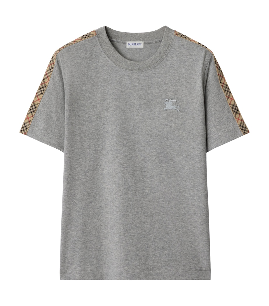 Check-Trim EKD T-Shirt PALE GREY MELANGE Image 1