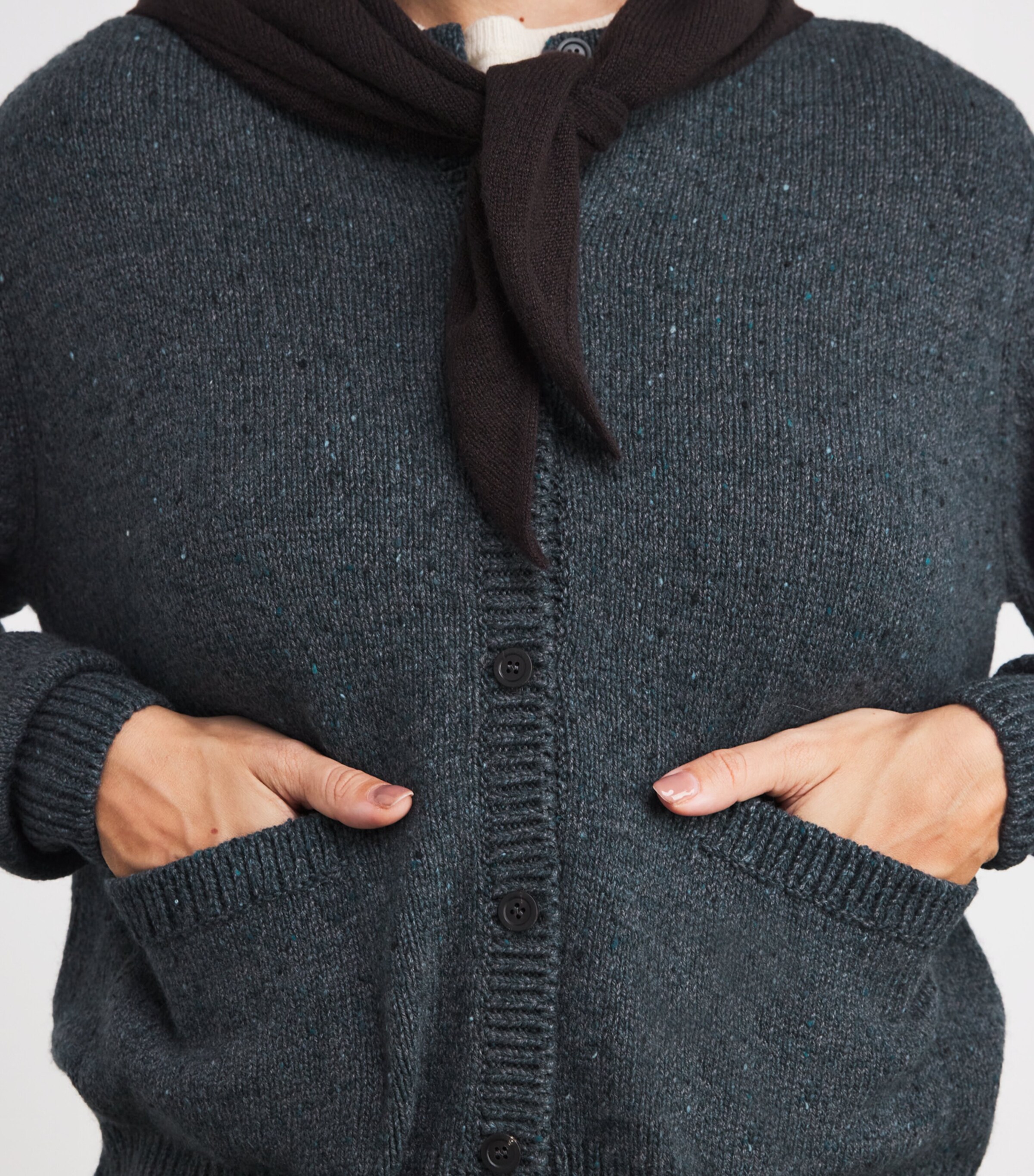 Donegal Cashmere Cardigan 006336 STORM DONEGAL Image 6