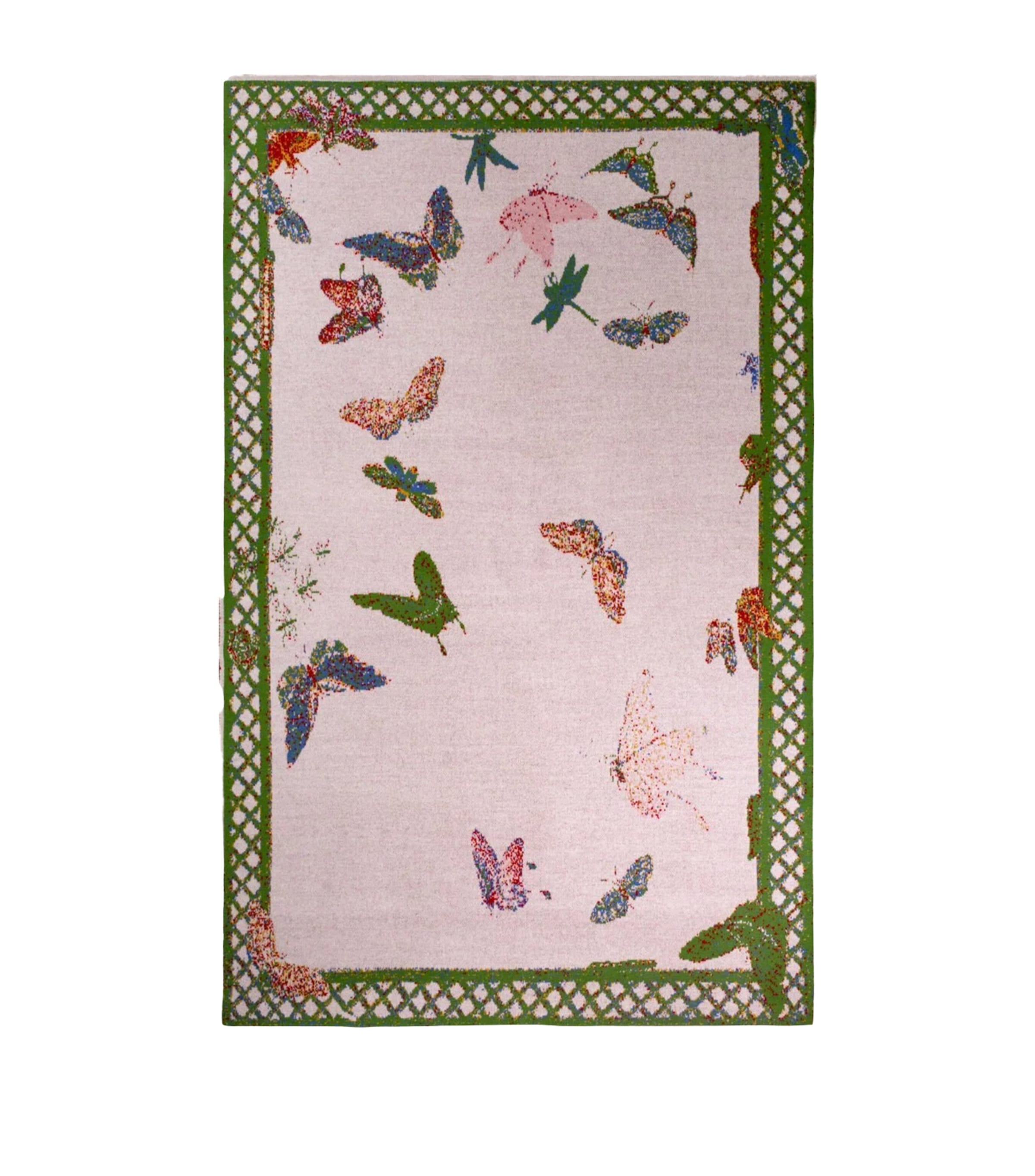 Saved Ny Cashmere Butterfly Trellis Throw In Pink