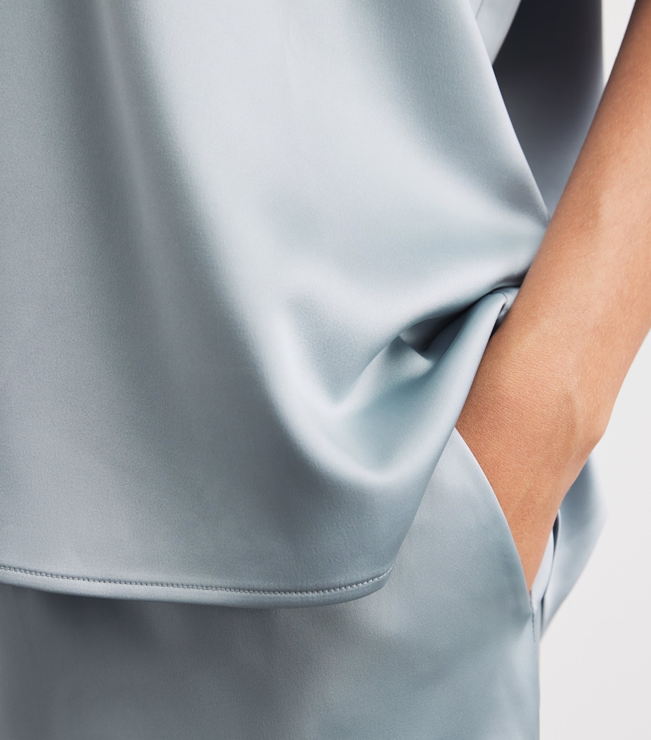 Stylein Womens Satin Martano Blouse Ice Blue Image 3