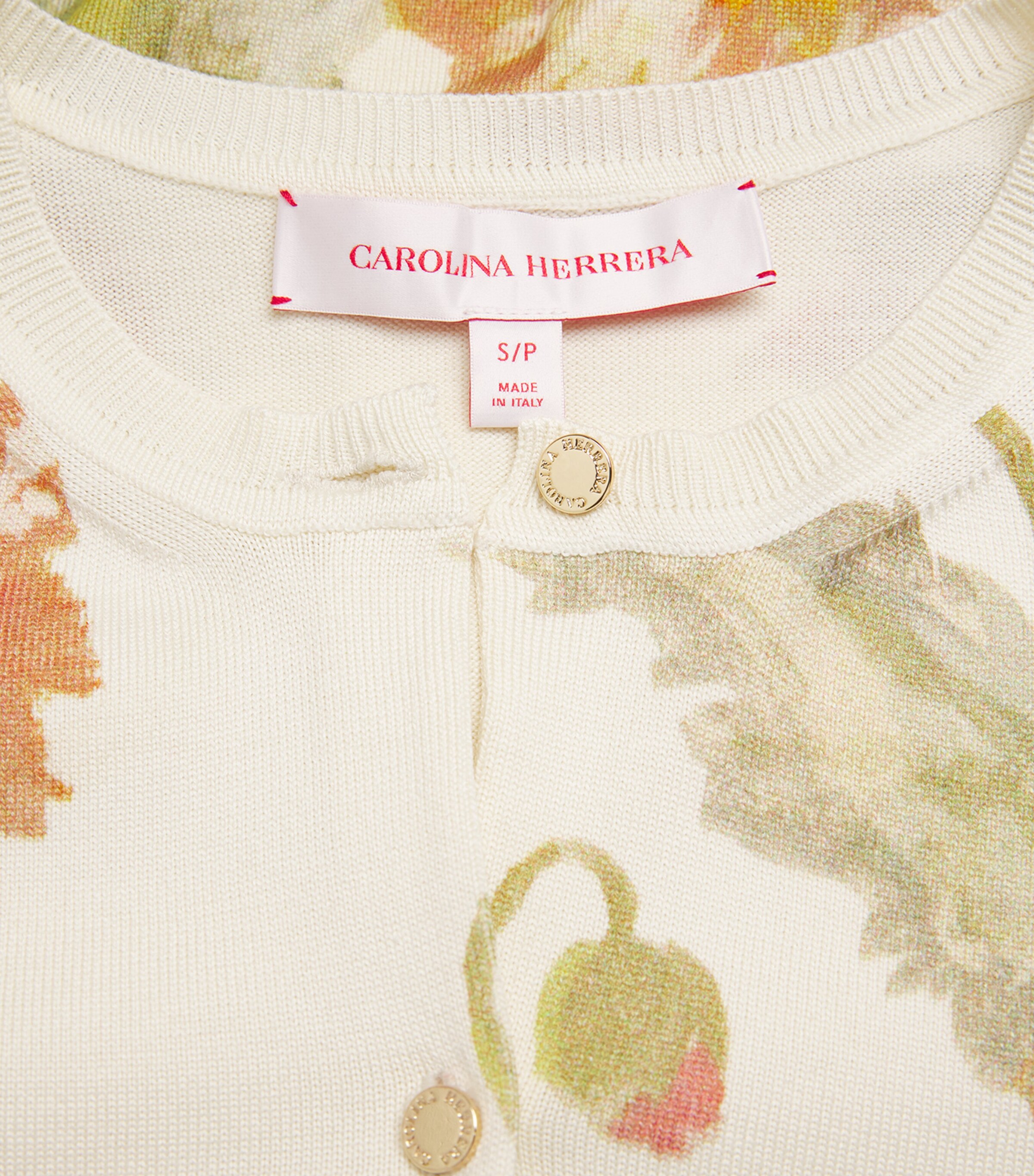 Cotton-Silk Floral Cardigan 264 ALMOND MULTI Image 5