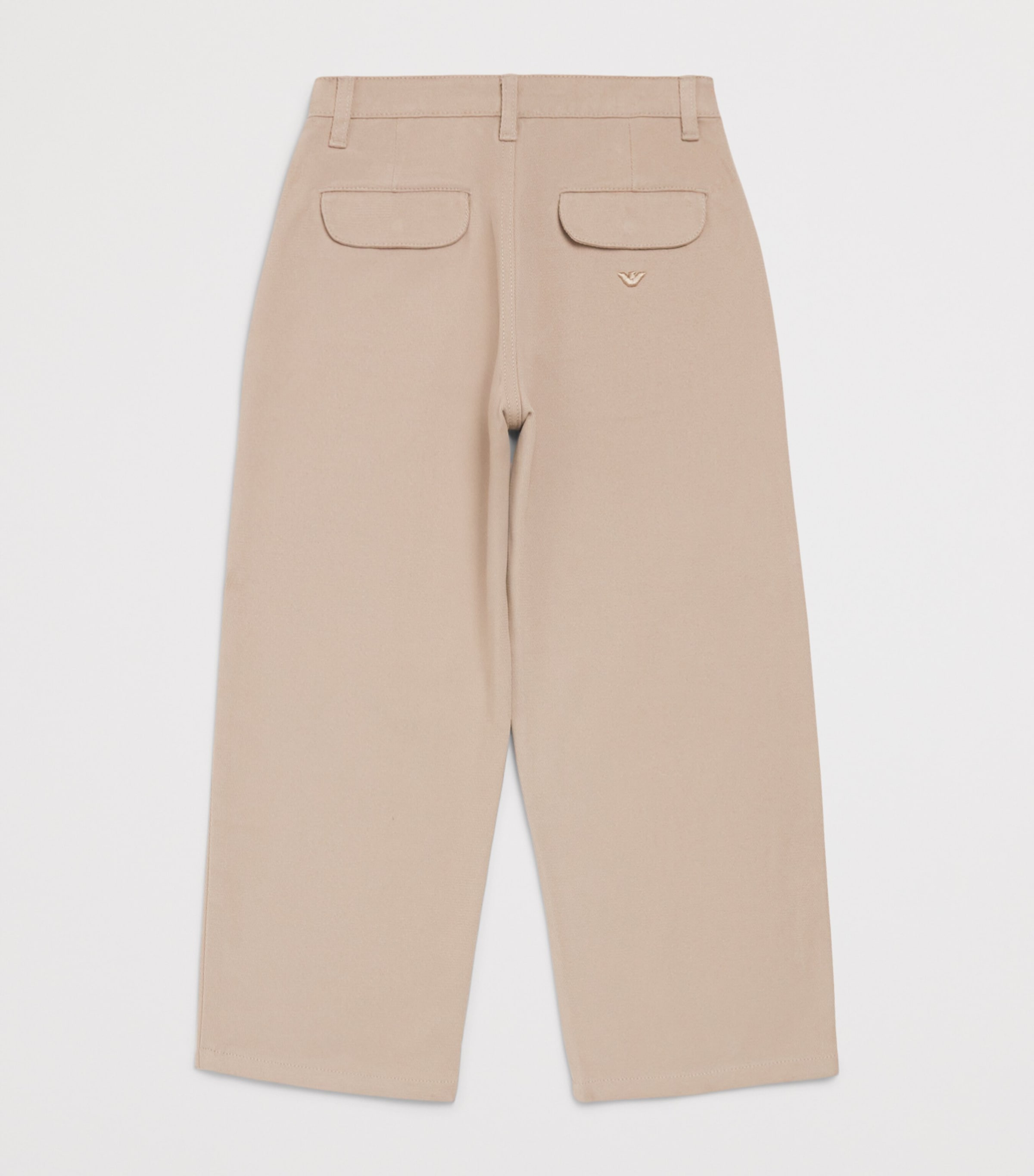 Emporio Armani Kids Stretch-Cotton Logo Embroidered Trousers (4-16 Years) Etherea Image 2