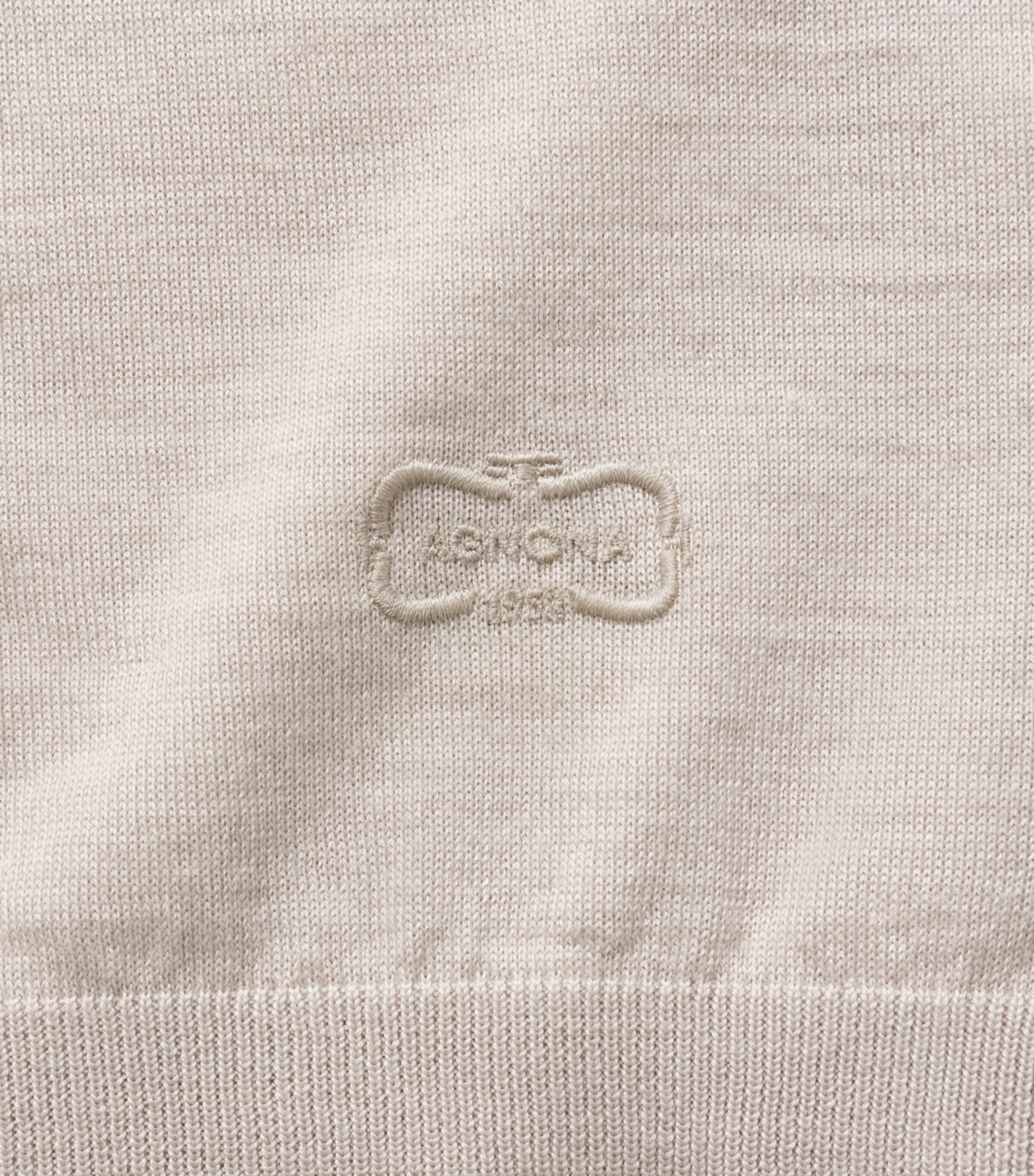 Agnona Womens Wool-Silk-Cashmere Scoop-Neck Sweater Beige Greige Image 6