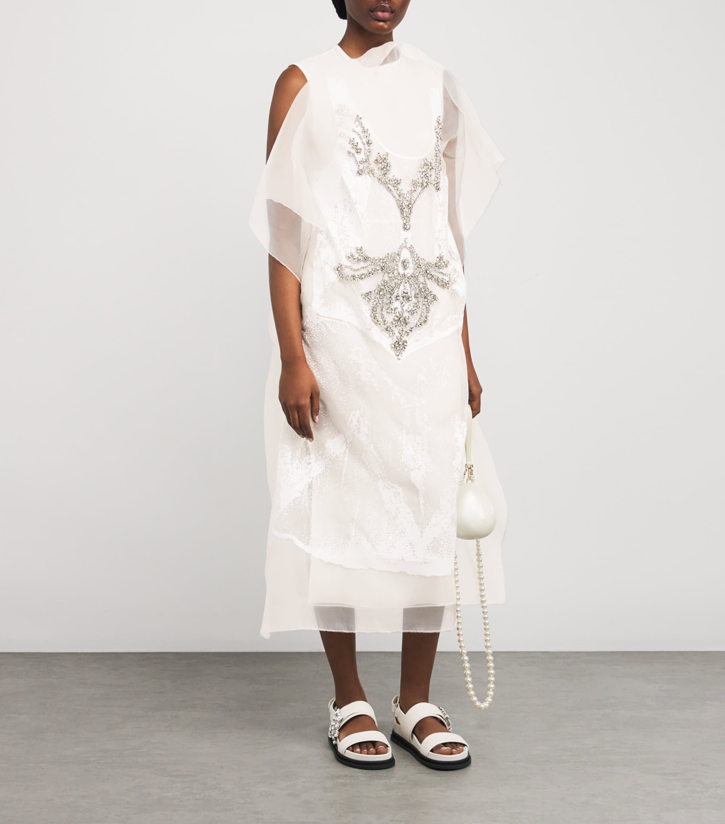 ERDEM アーデム ワンピース ブランド Embellished 1025073 Erdem Embellished Midi Dress | Harrods US