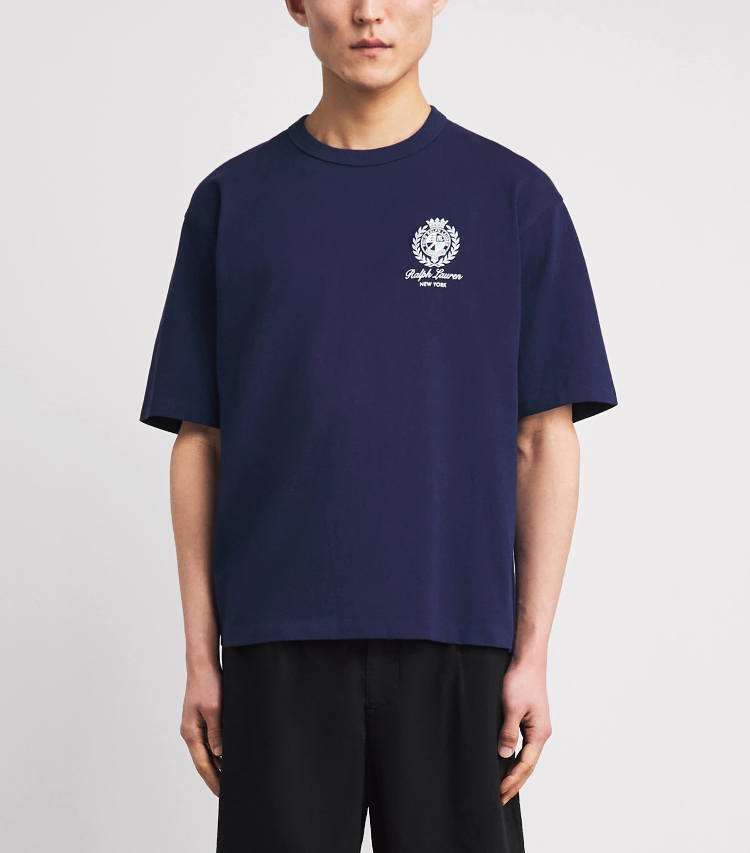 Polo Ralph Lauren Navy Cotton Logo Crest T-Shirt | Harrods US
