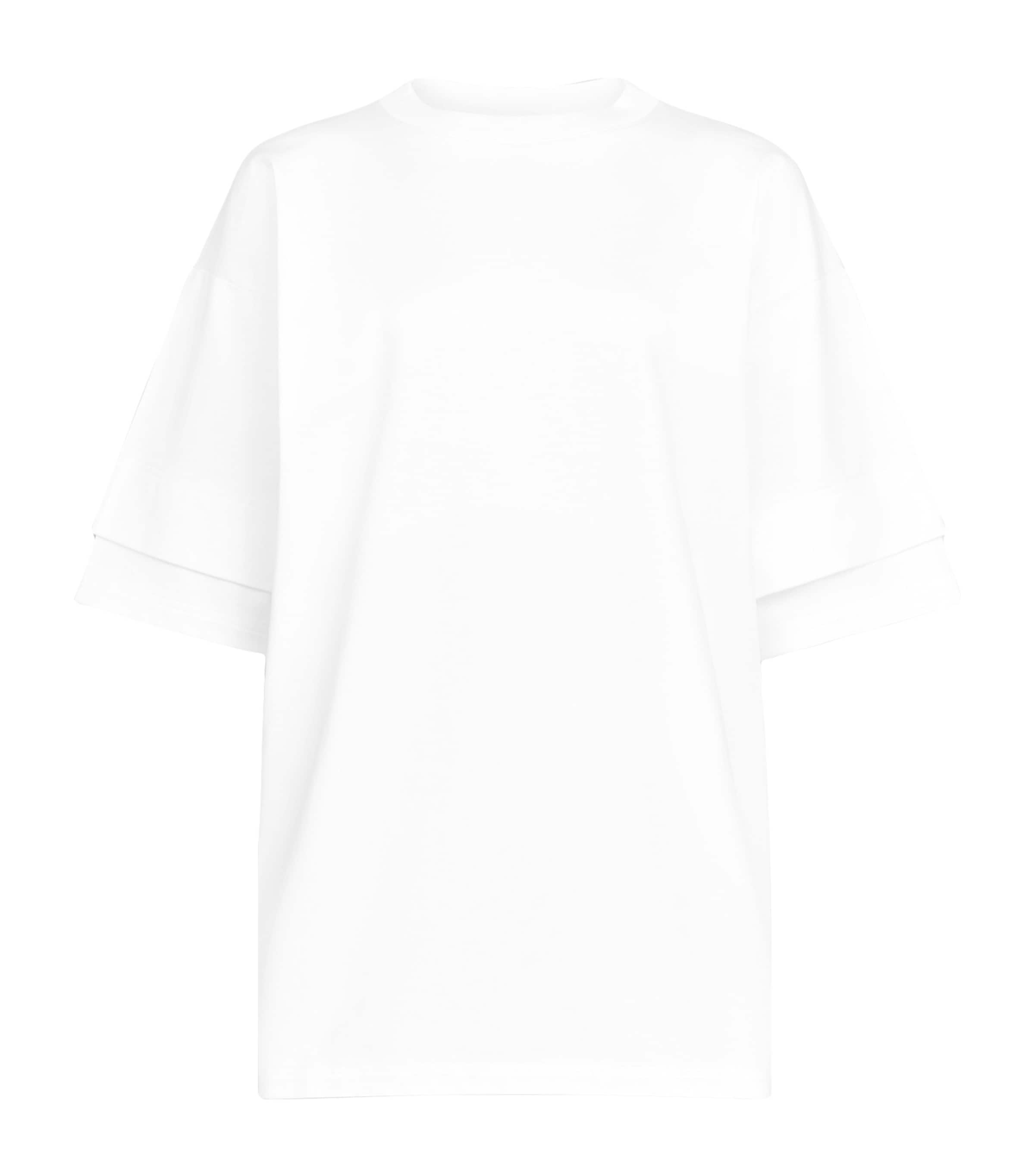 Alaïa Womens Cotton Layered T-Shirt Blanc Image 1