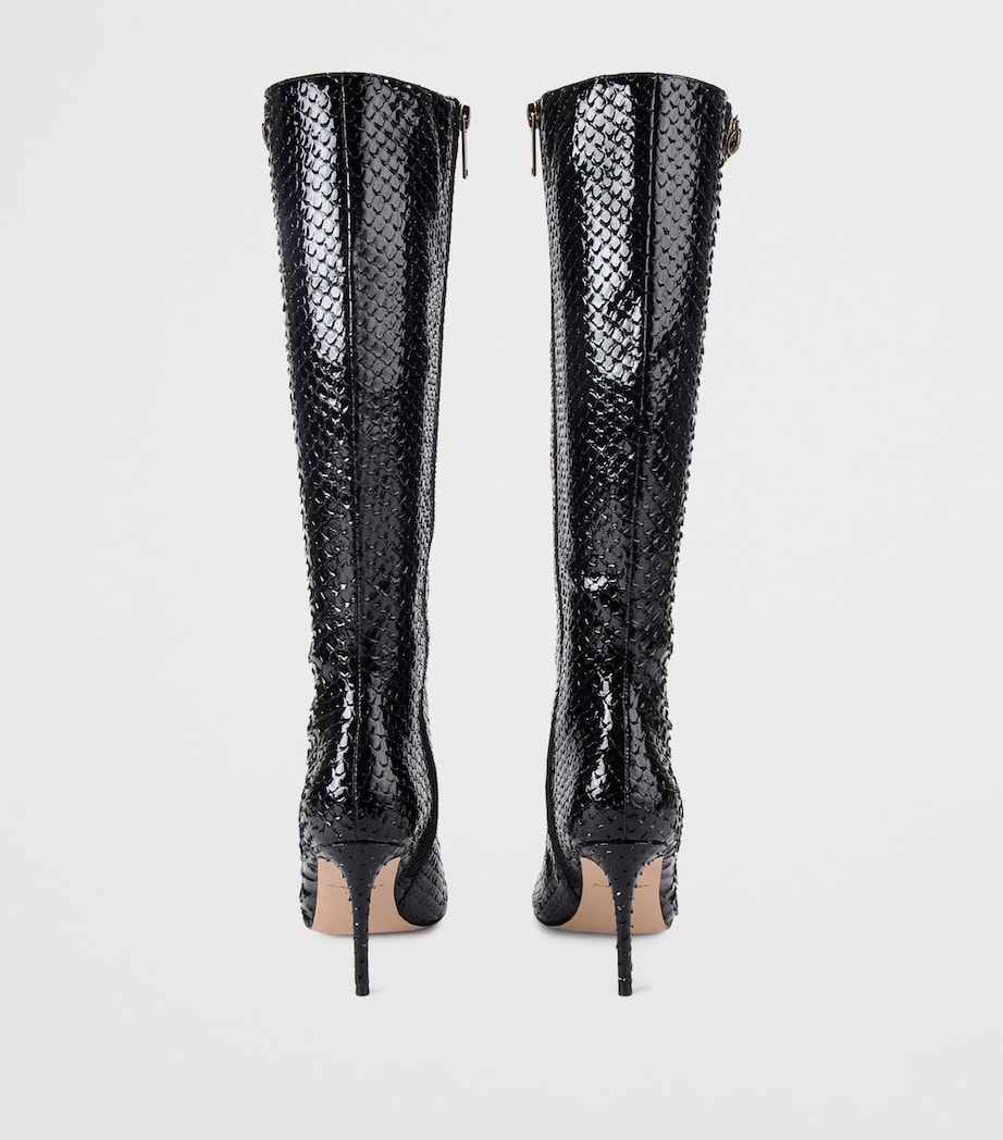 Leather Belgravia Knee-High Boots BLACK Image 2
