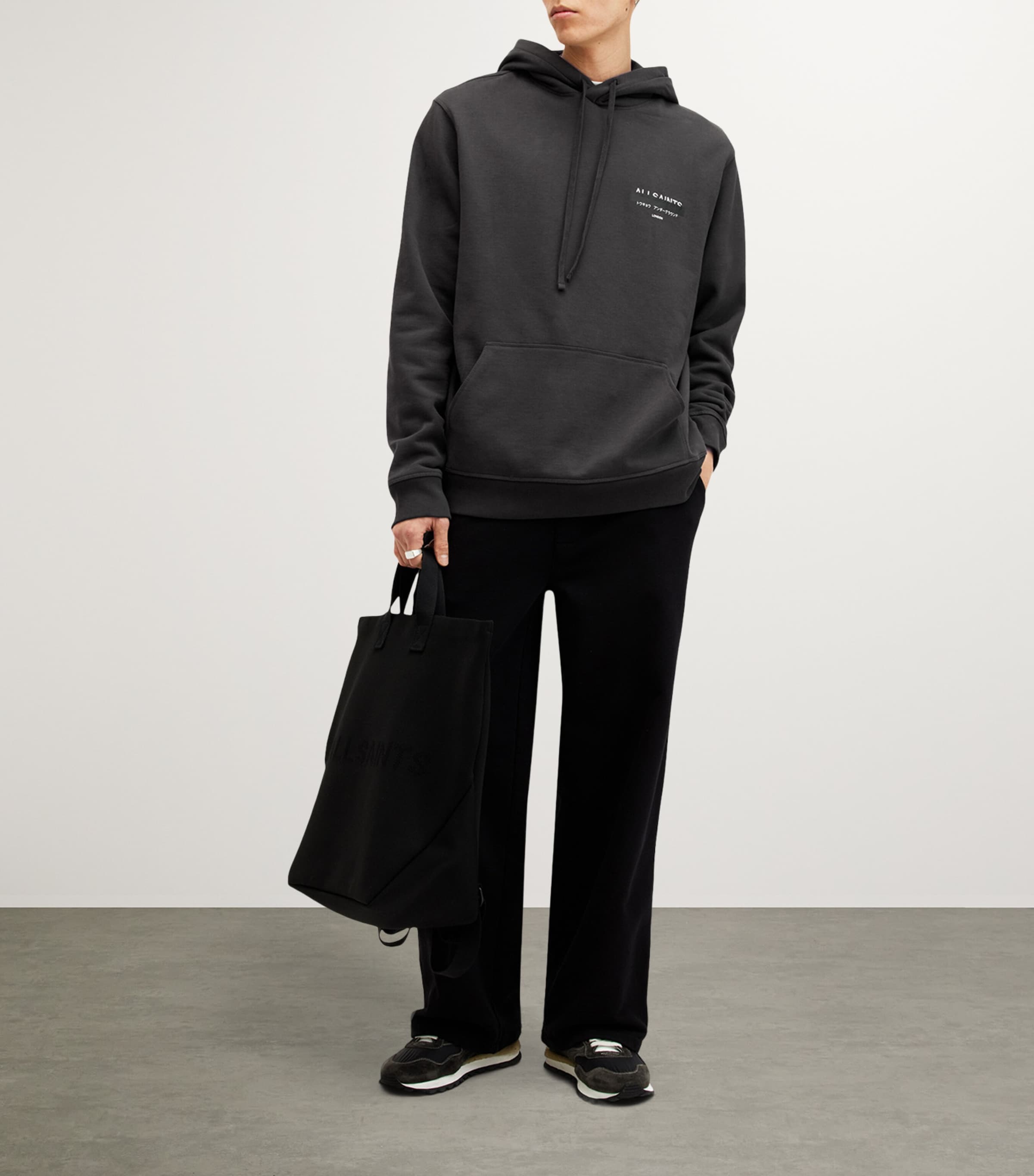 Redact Logo Hoodie WASHED BLACK Image 3