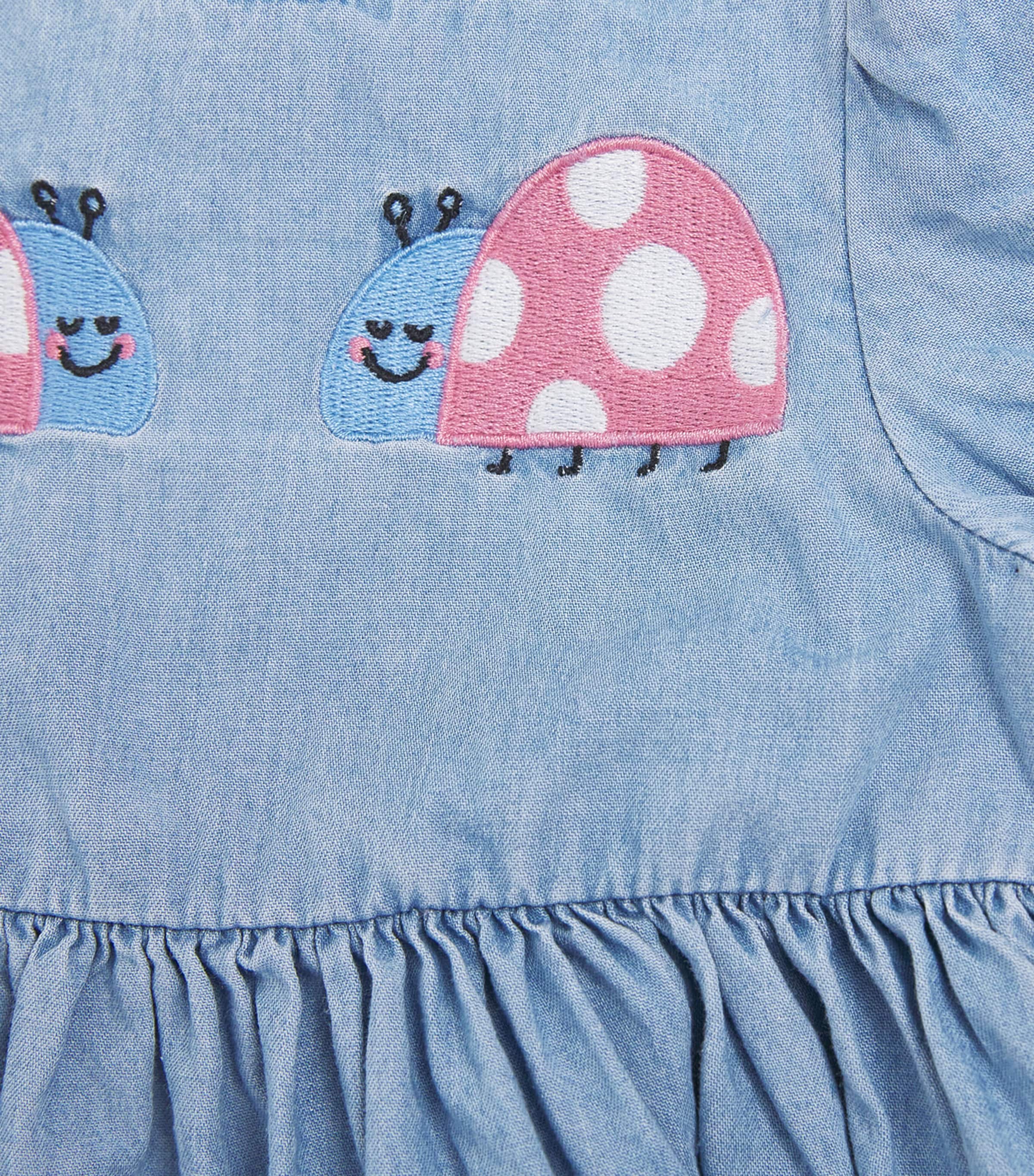 Stella McCartney Kids Ladybird Denim Dress (3-36 Months) Blue Image 3