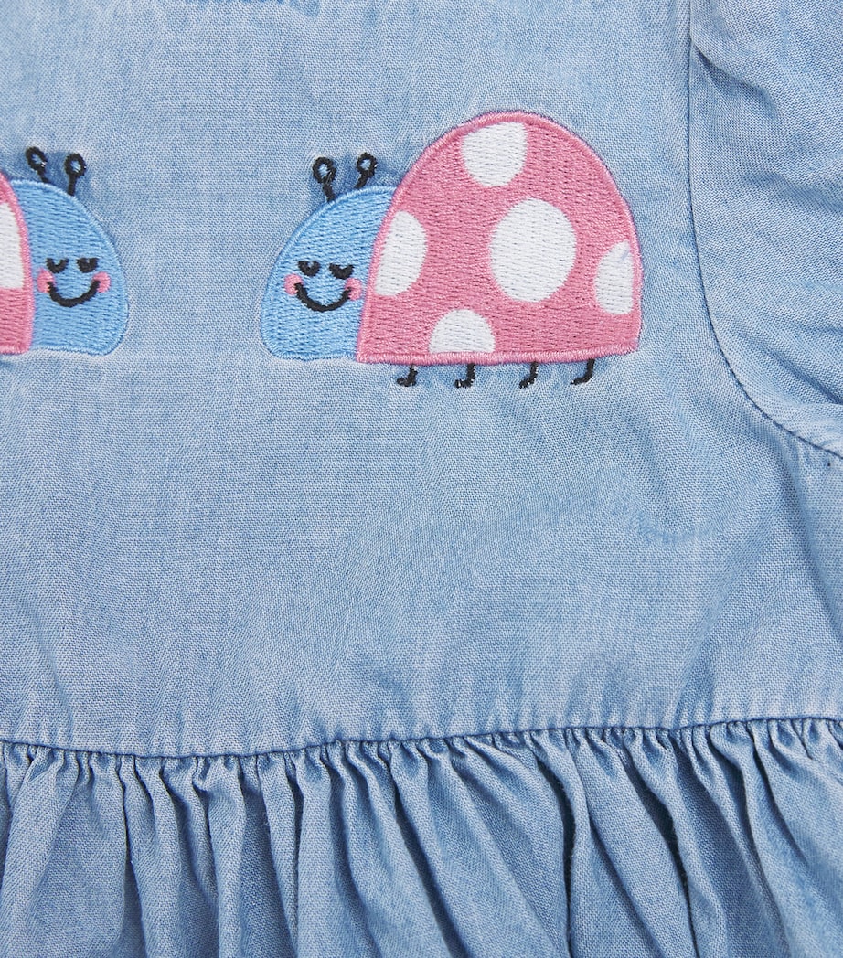 Stella McCartney Kids Ladybird Denim Dress (3-36 Months) Blue Image 3