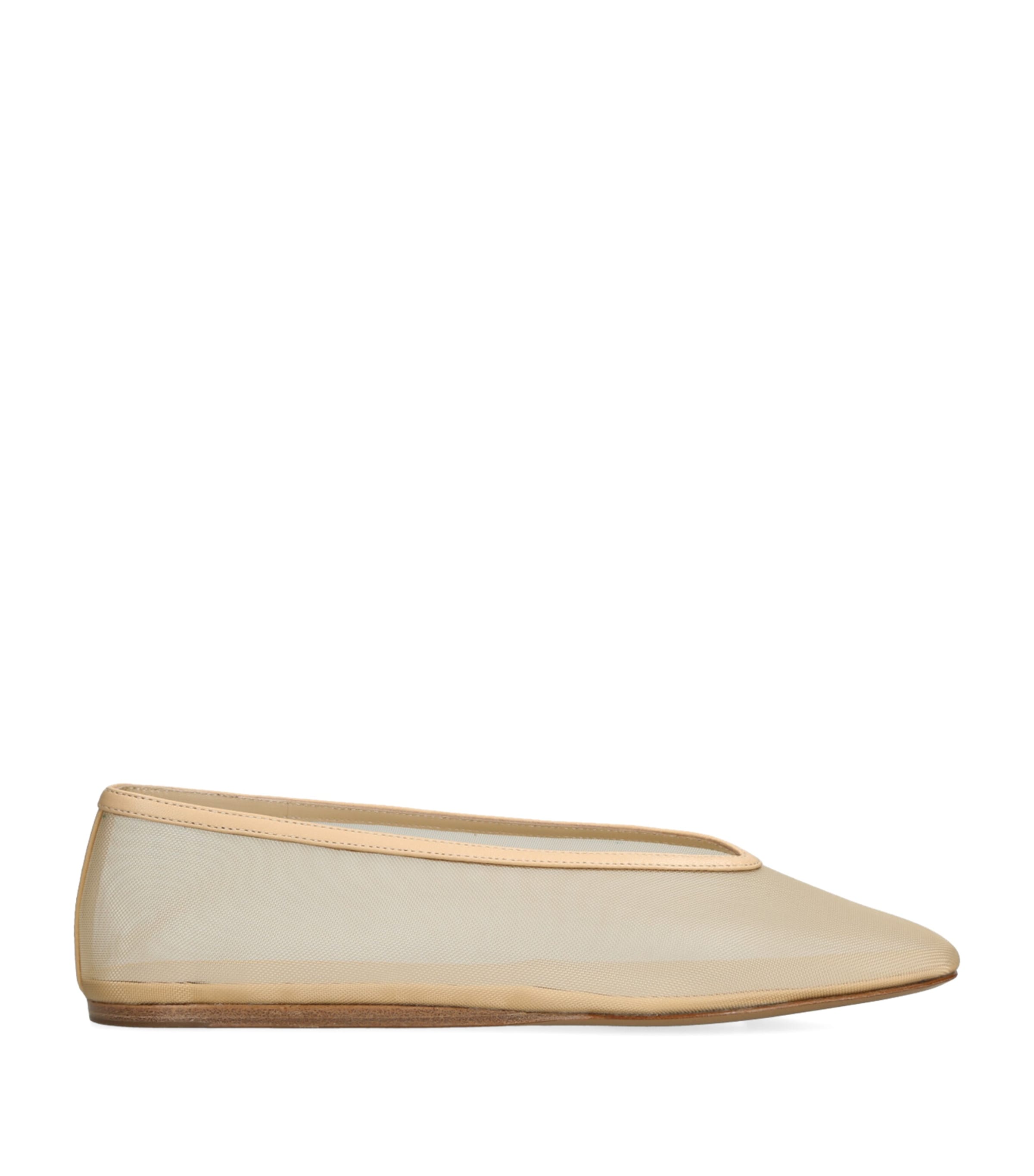 Le Monde Beryl Mesh Luna Ballet Flats In Beige