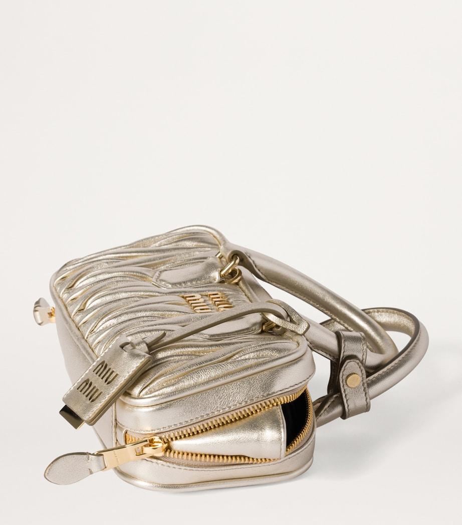 Mini Matelassé Leather Arcadie Top-Handle Bag F0846 Image 5