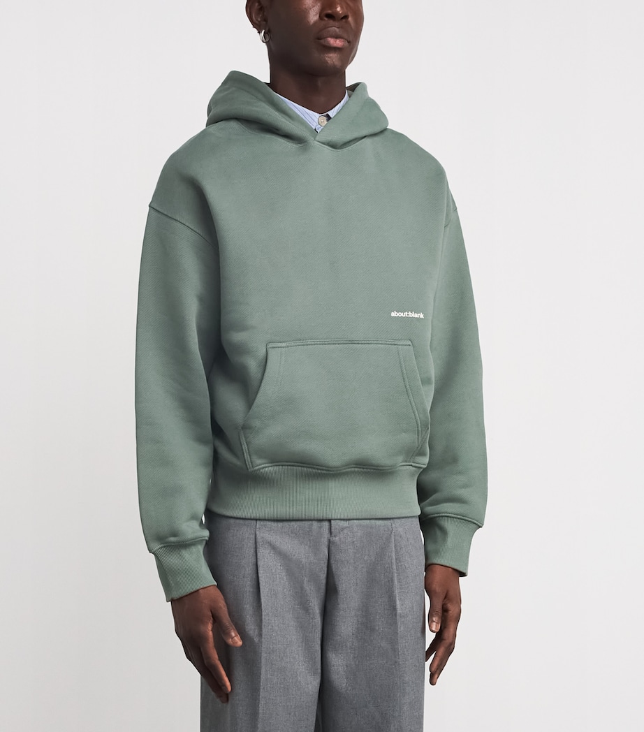 Cotton Logo Hoodie SAGE/ECRU Image 3