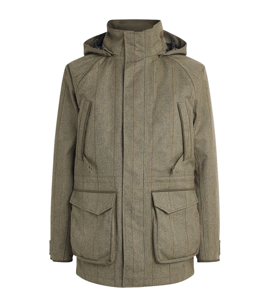 Purdey Mens Tweed Stripe Yorkshire Field Coat Cairn Tweed Image 1