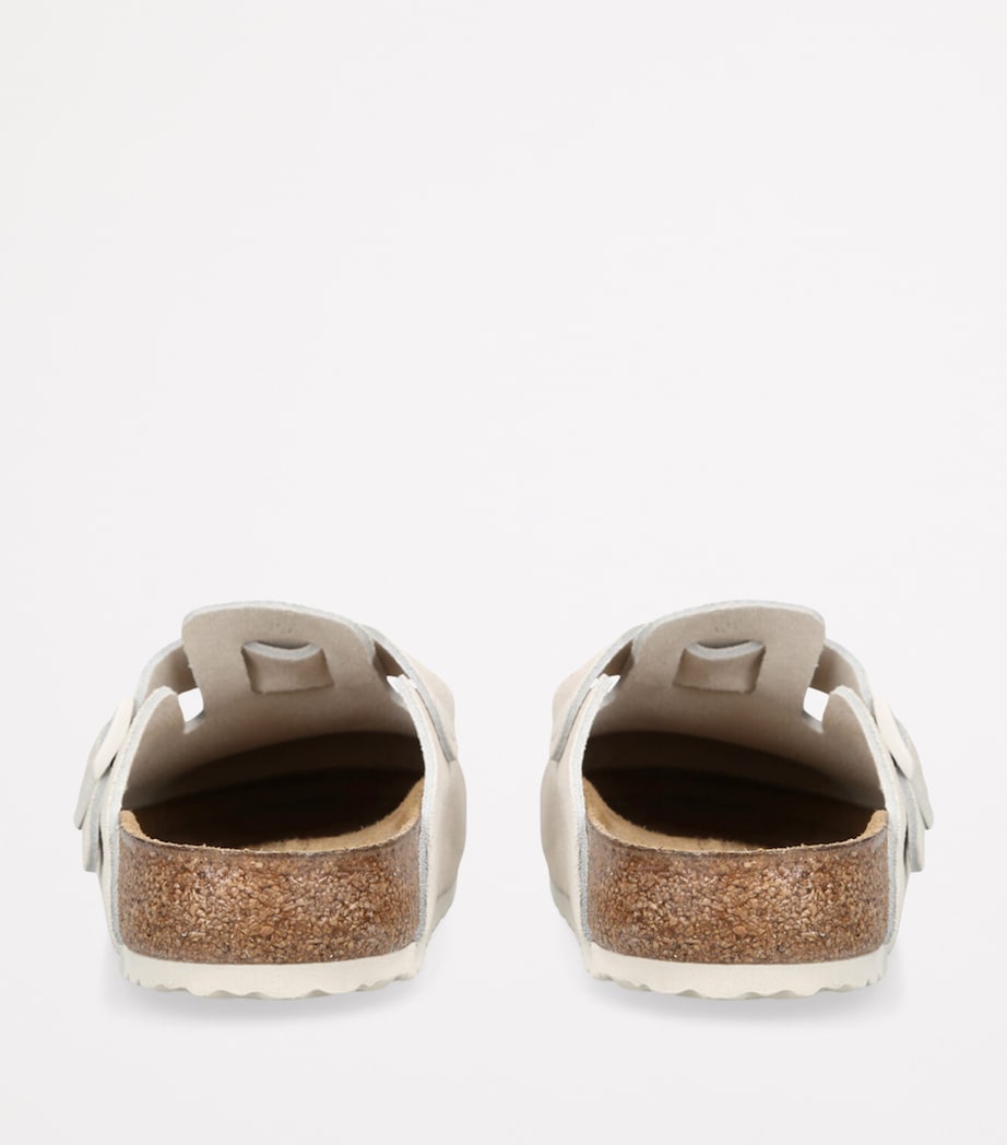 Suede Boston Clogs WHITE Image 2