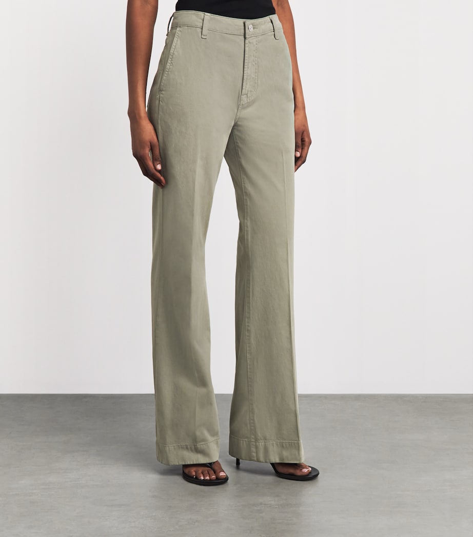 7 For All Mankind Womens Modern Dojo Soho Wide-Leg Jeans Cmfrt Twill M Image 4
