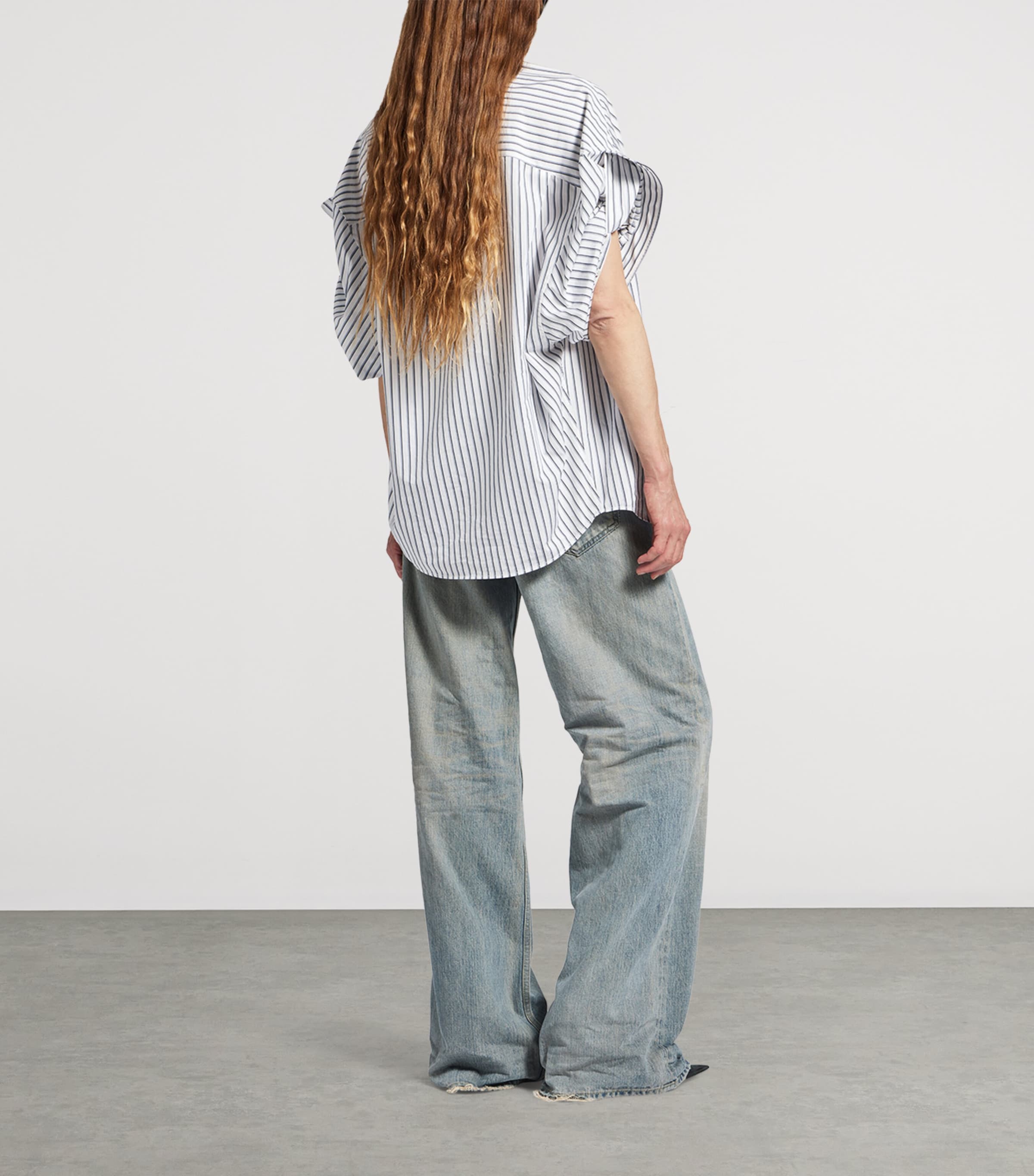 Cotton Tuck-Sleeve Shirt 9086 Image 3