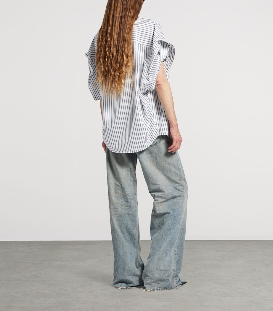 Cotton Tuck-Sleeve Shirt 9086 Image 3