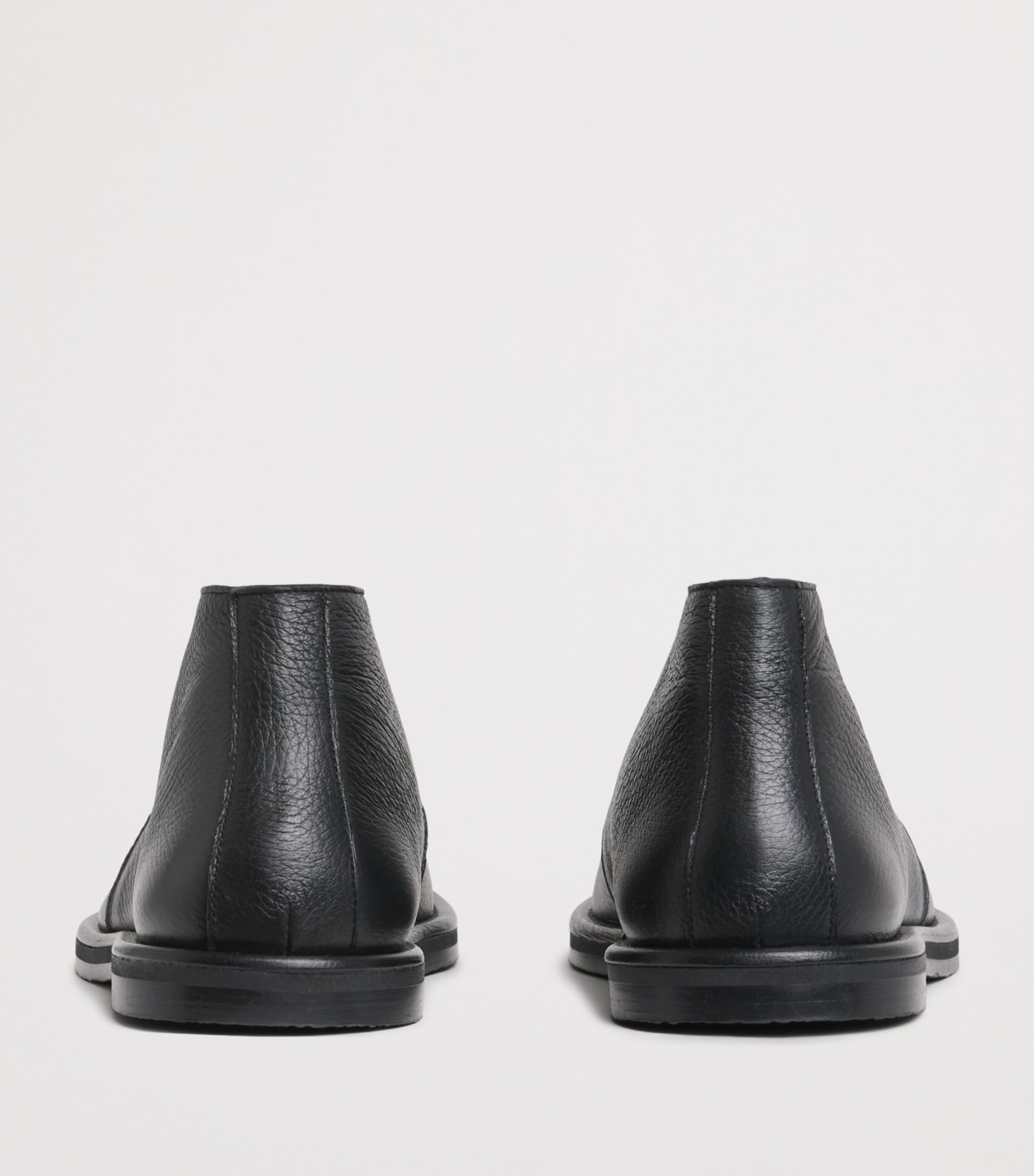 Leather Woodrow Desert Boots BLACK Image 4