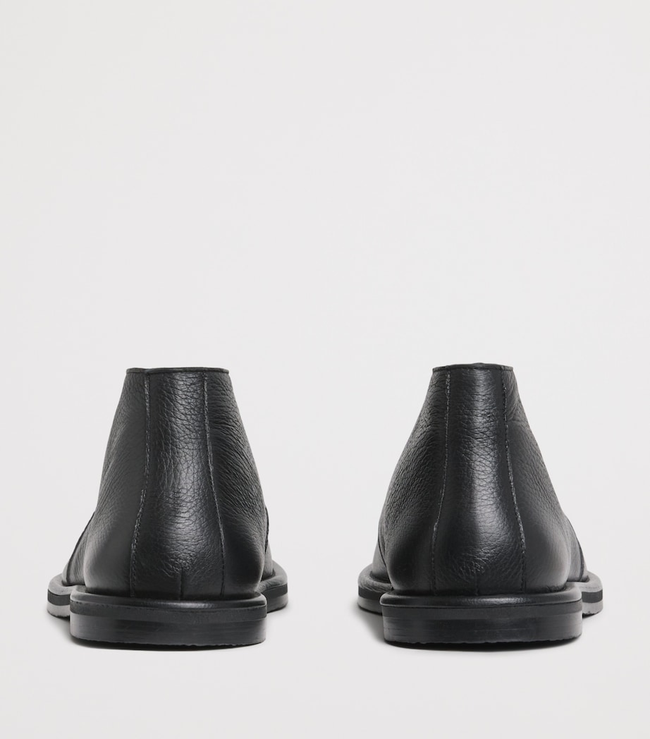 Leather Woodrow Desert Boots BLACK Image 4