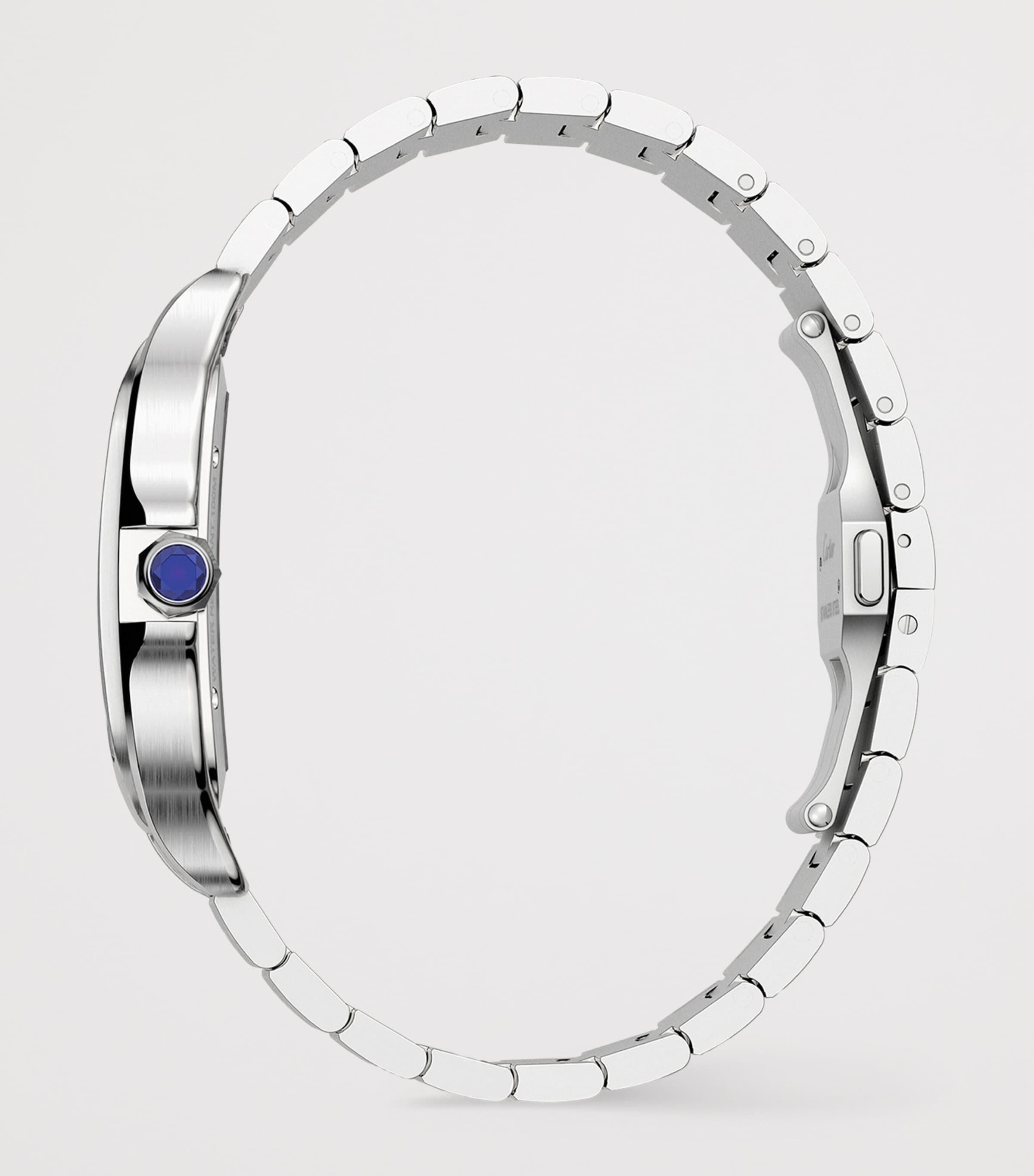 Large Stainless Steel Santos de Cartier Skeleton Watch 40mm STEEL Image 7