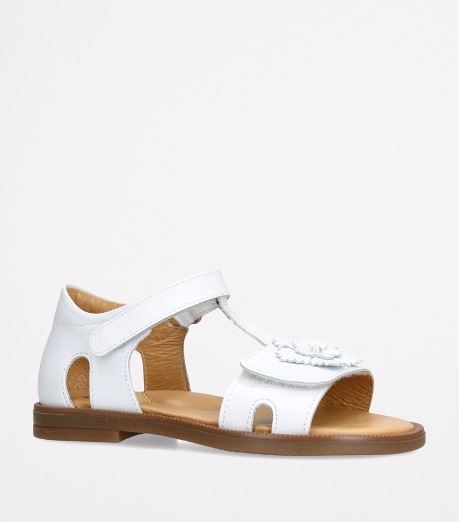 Leather Emerald Sandals WHITE Image 3