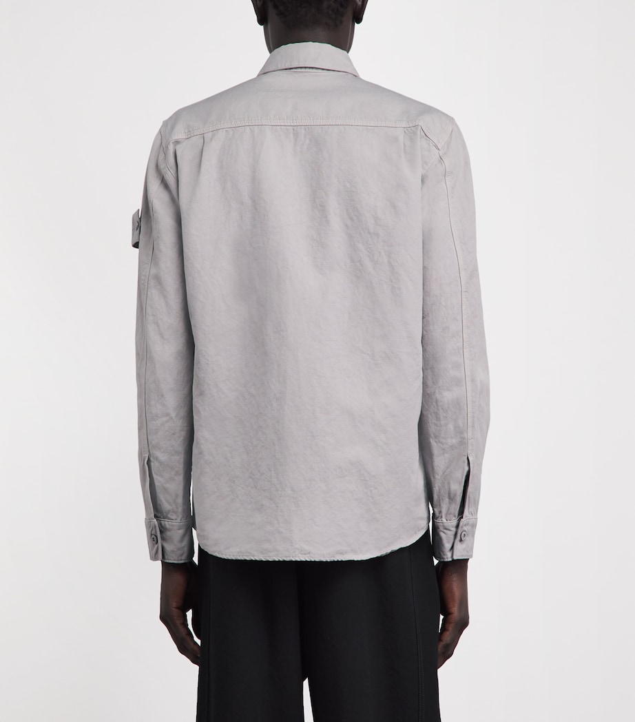 Stone Island Mens Canvas Ghost Overshirt Image 5
