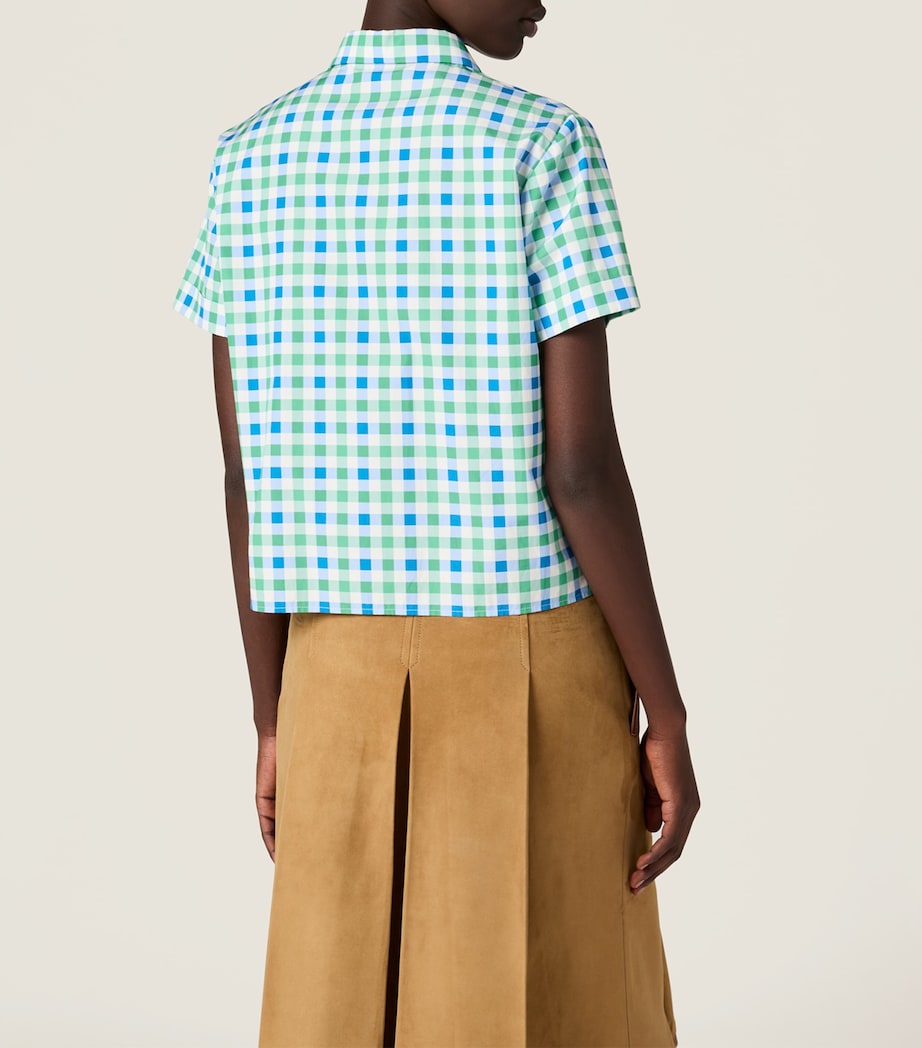 Cotton Poplin Gingham Shirt F0A8Z Image 3