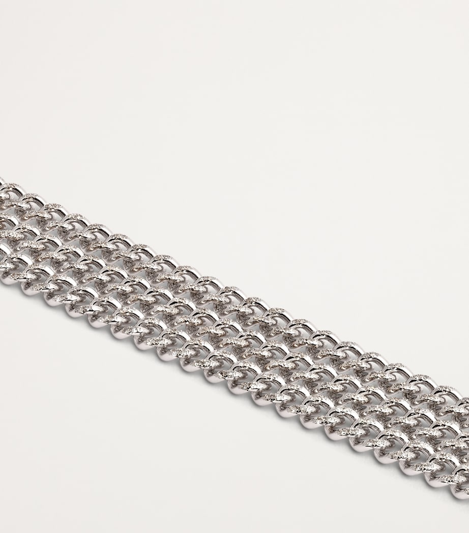 White Gold and Diamond Link Deco Bracelet WHITE GOLD Image 3