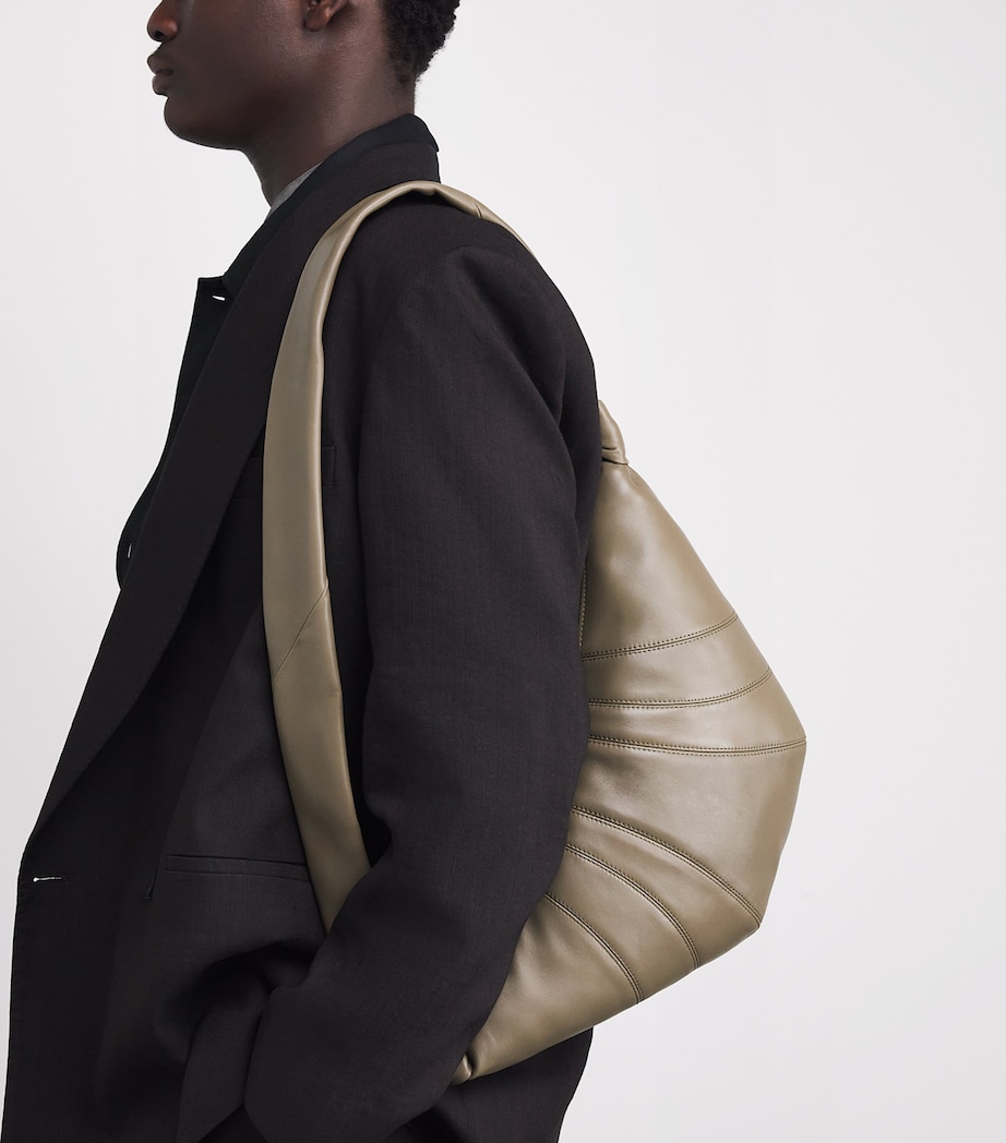 Medium Nappa Leather Croissant Bag DARK KHAKI GR678 Image 2