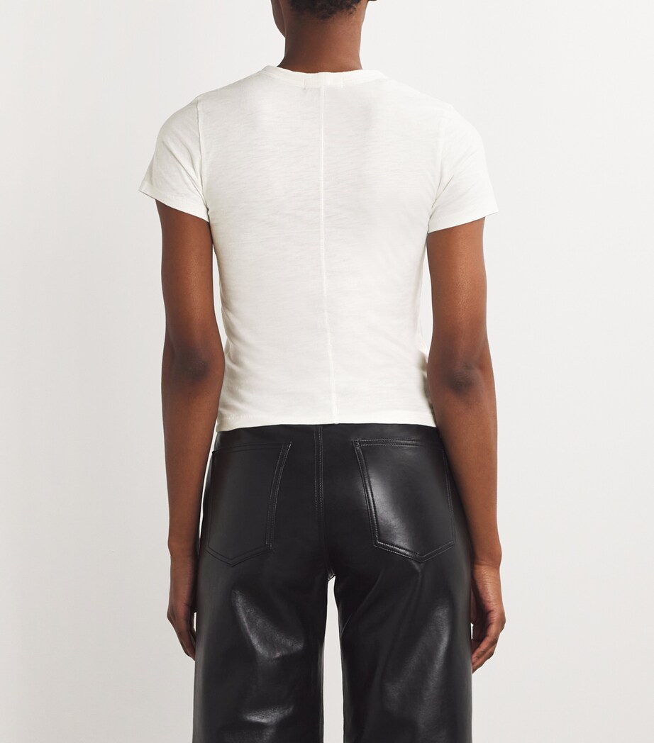 Pima Cotton Mini Script T-Shirt IVORYMULT Image 4