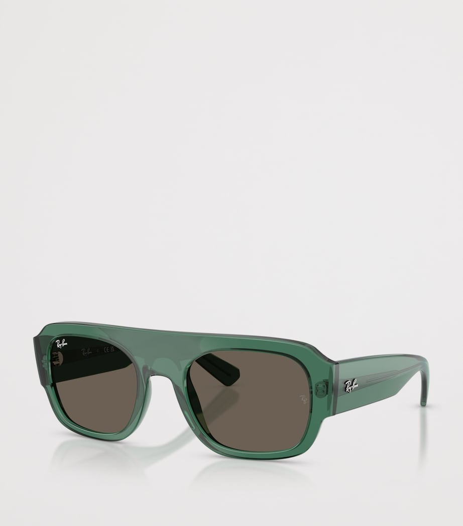 Ray-Ban RB2218 Irregular Sunglasses Green Image 2
