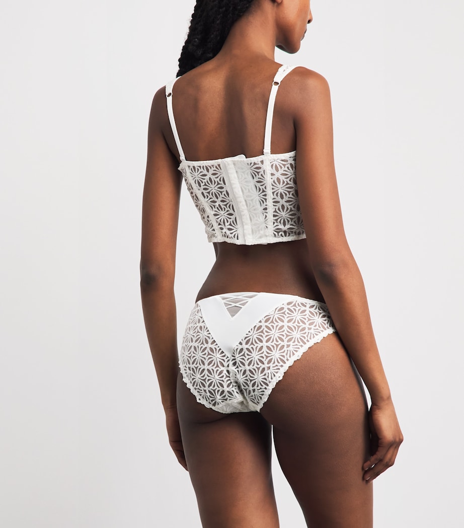 Aubade Womens Lace Secret Memories Briefs Ivory Image 3