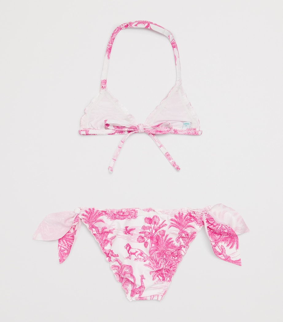 Jungle Print Frou Frou Bikini (2-12 Years) JUNGLE PINK Image 2