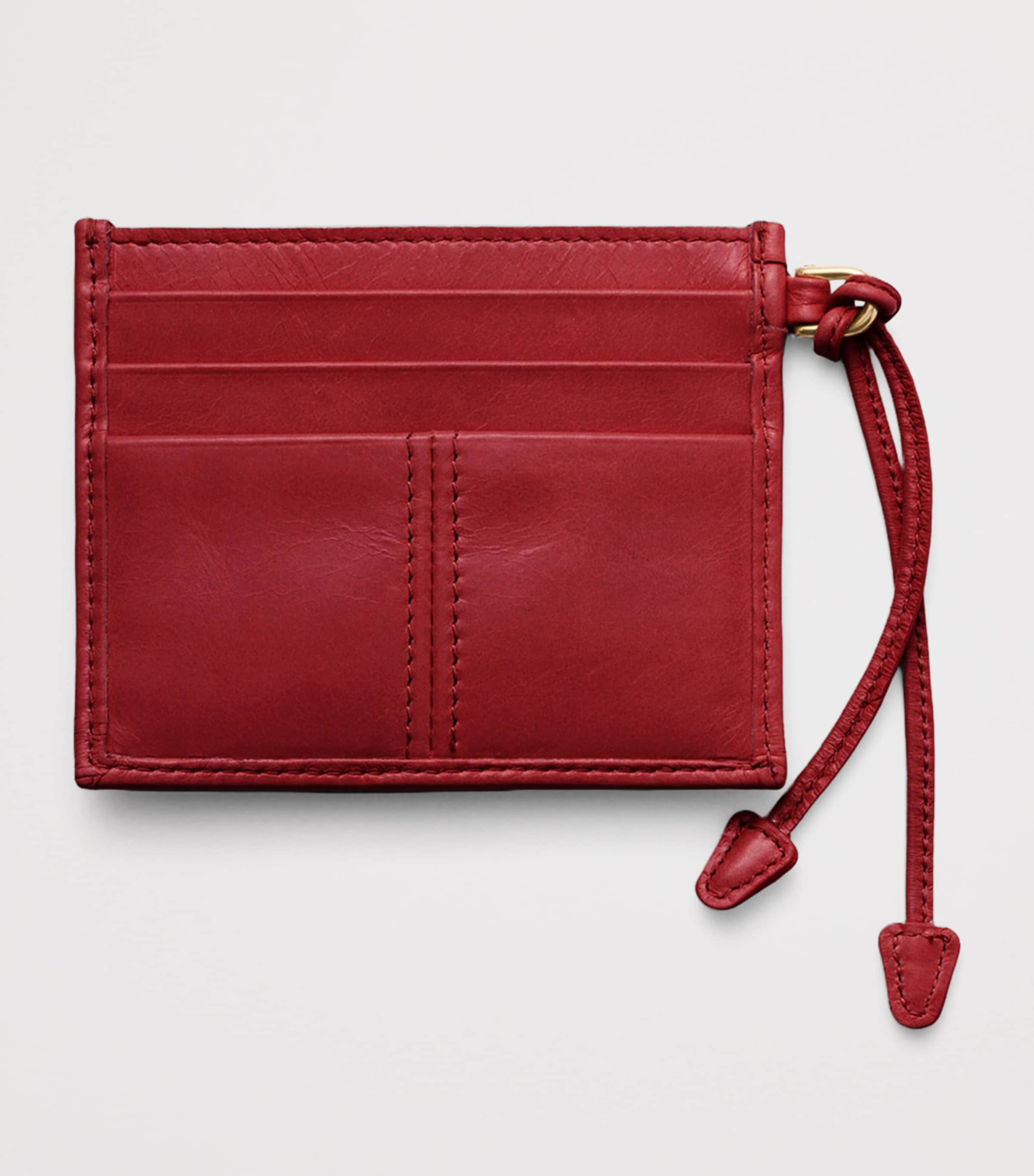 Prada Leather Card Holder Red Image 2