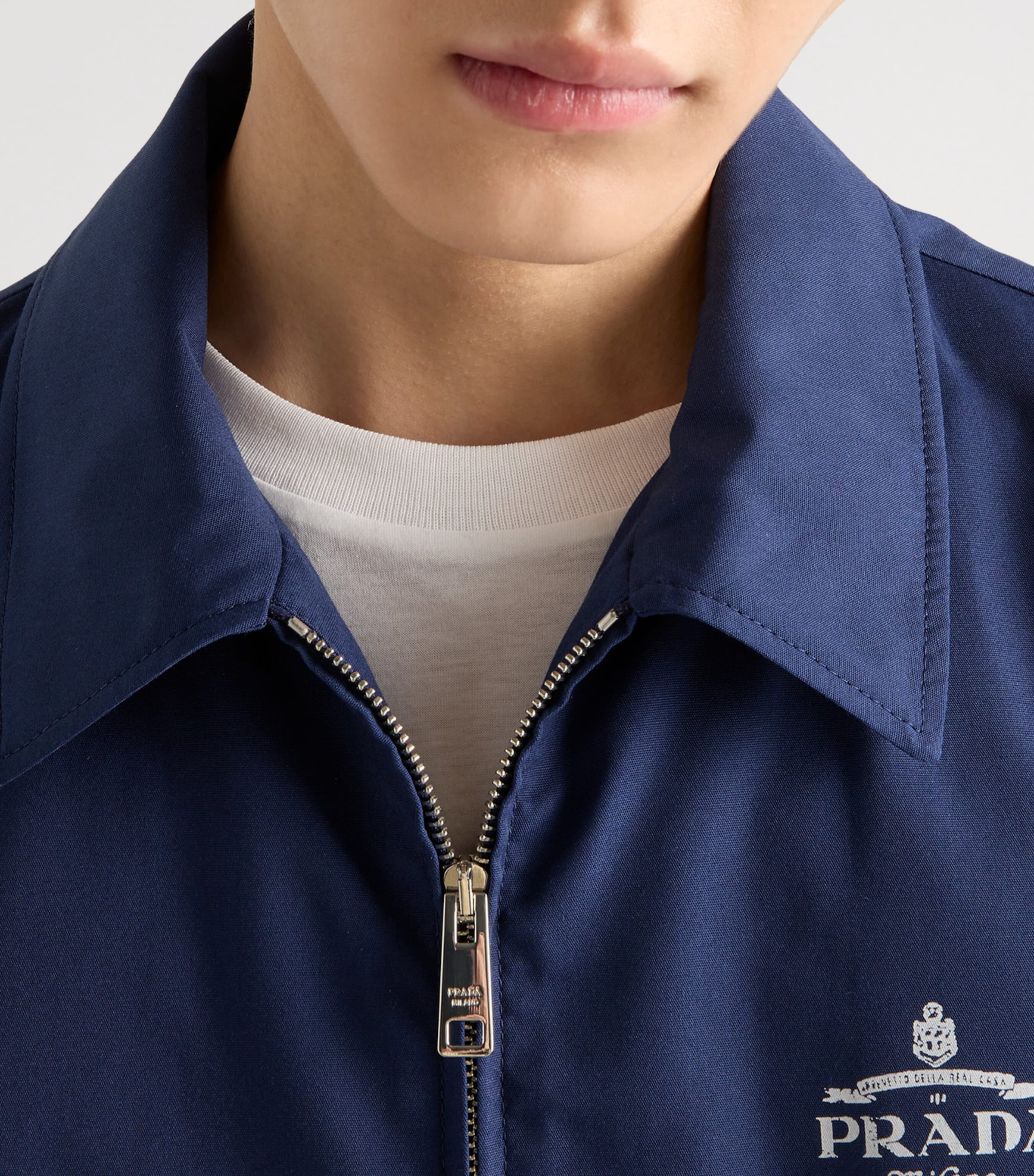Prada Technical Cotton Zip-Up Blouson Jacket | Harrods UK