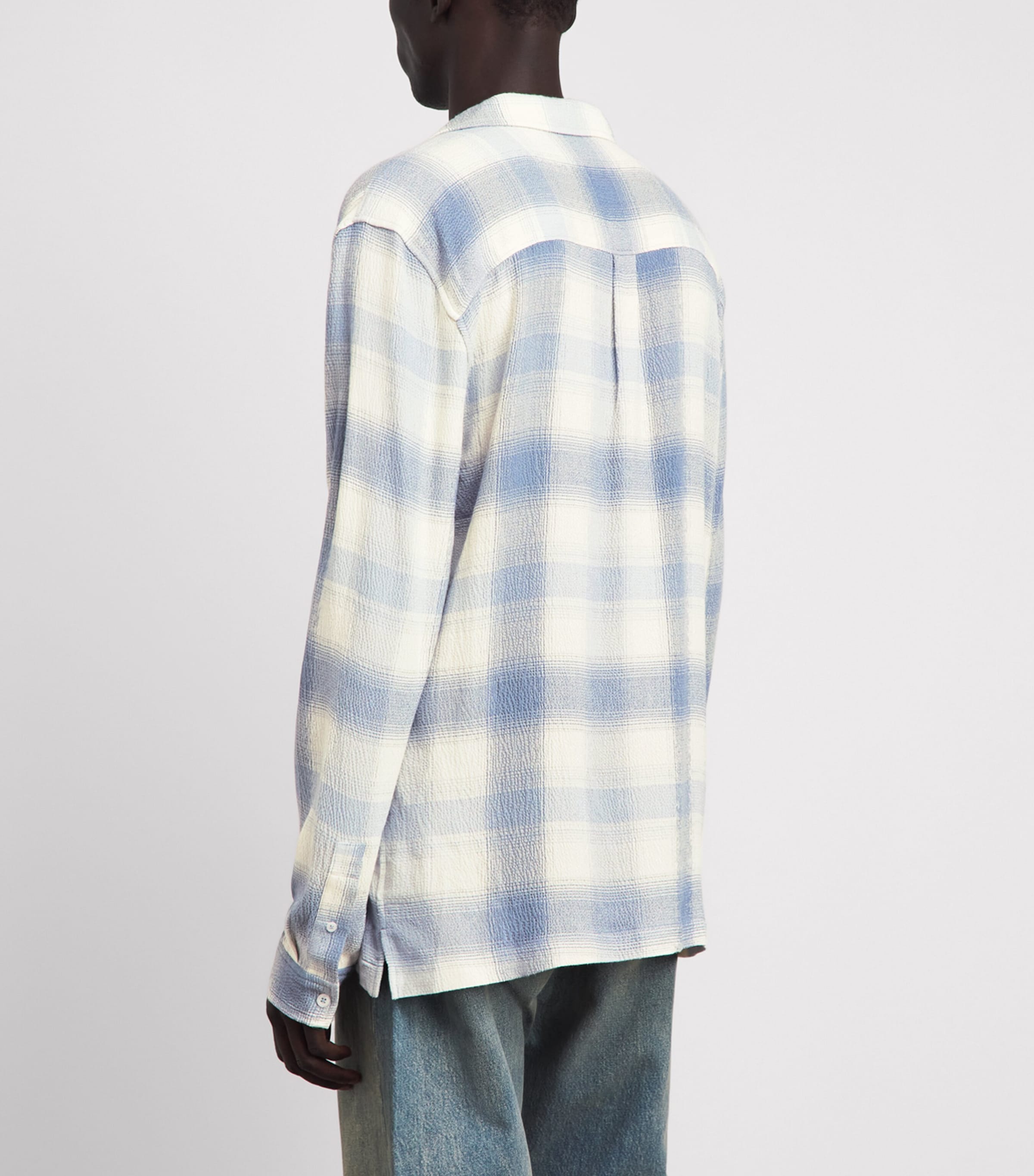 PAIGE Mens Check Kransey Shirt Shadow Plaid Image 5