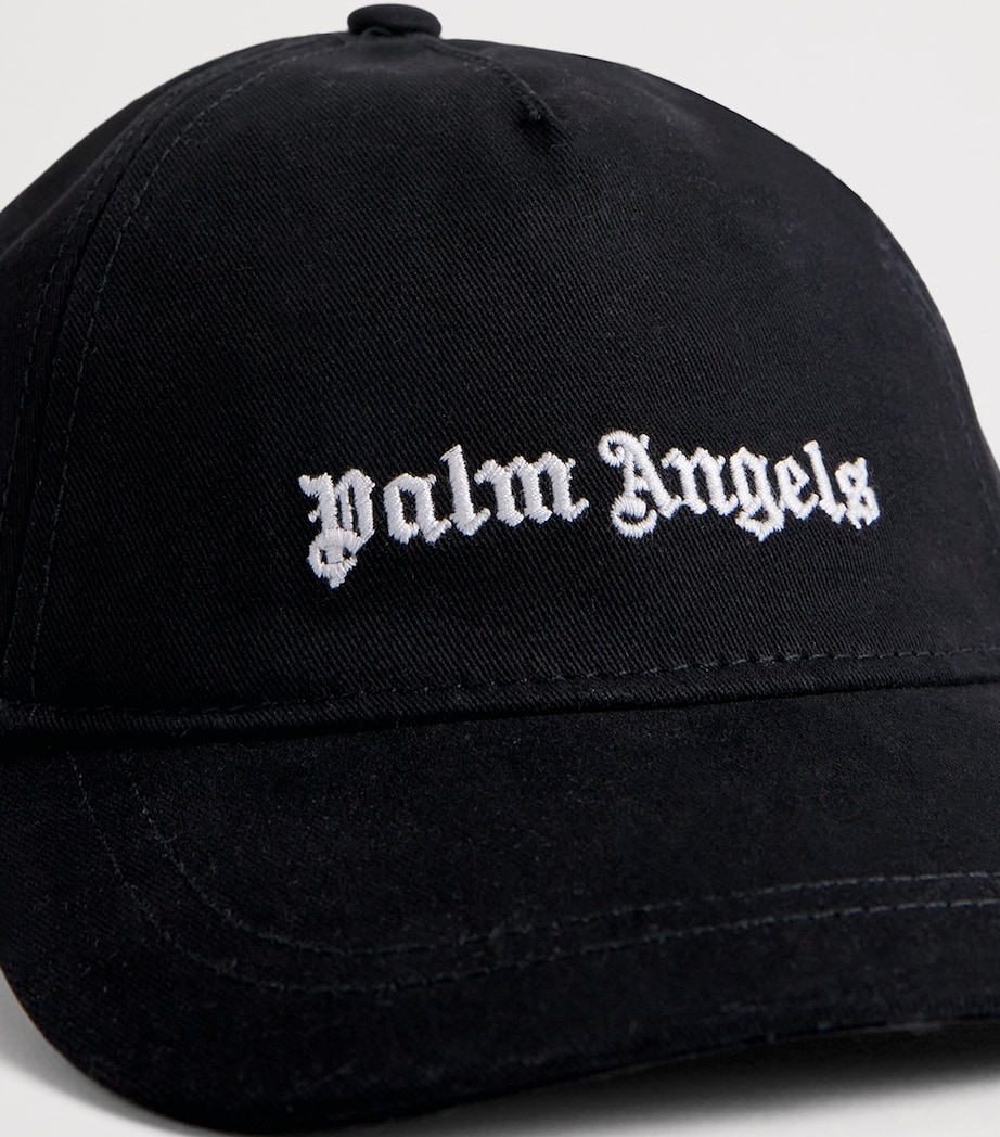 Palm Angels Kids Cotton Logo Cap Nero/black Image 3
